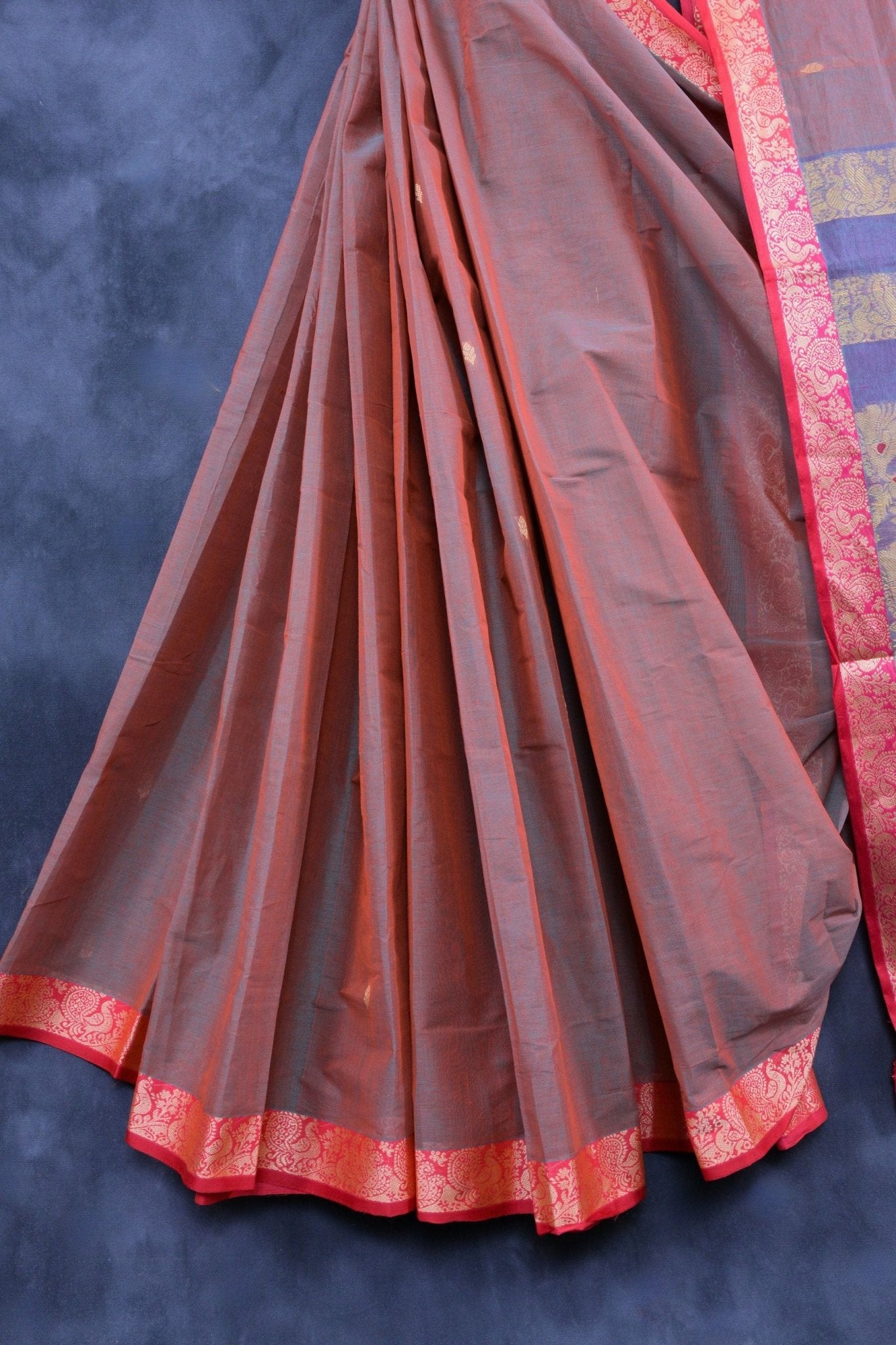 Richly Detailed Cotton Saree: Elegant Blend of Tradition & Modernity Saree JCS Fashions