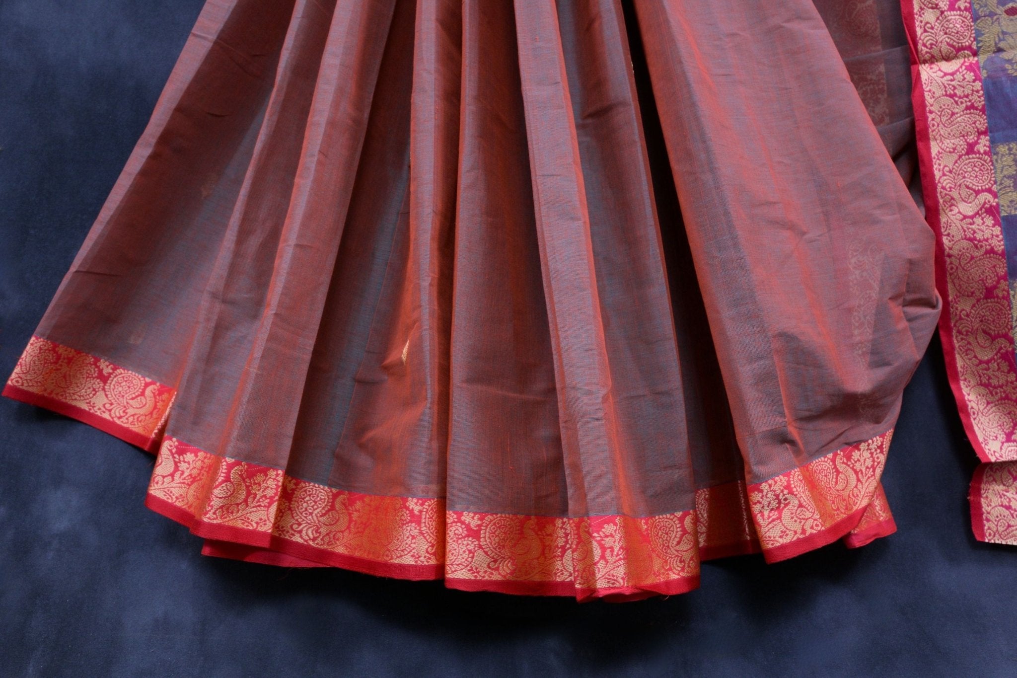 Richly Detailed Cotton Saree: Elegant Blend of Tradition & Modernity Saree JCS Fashions