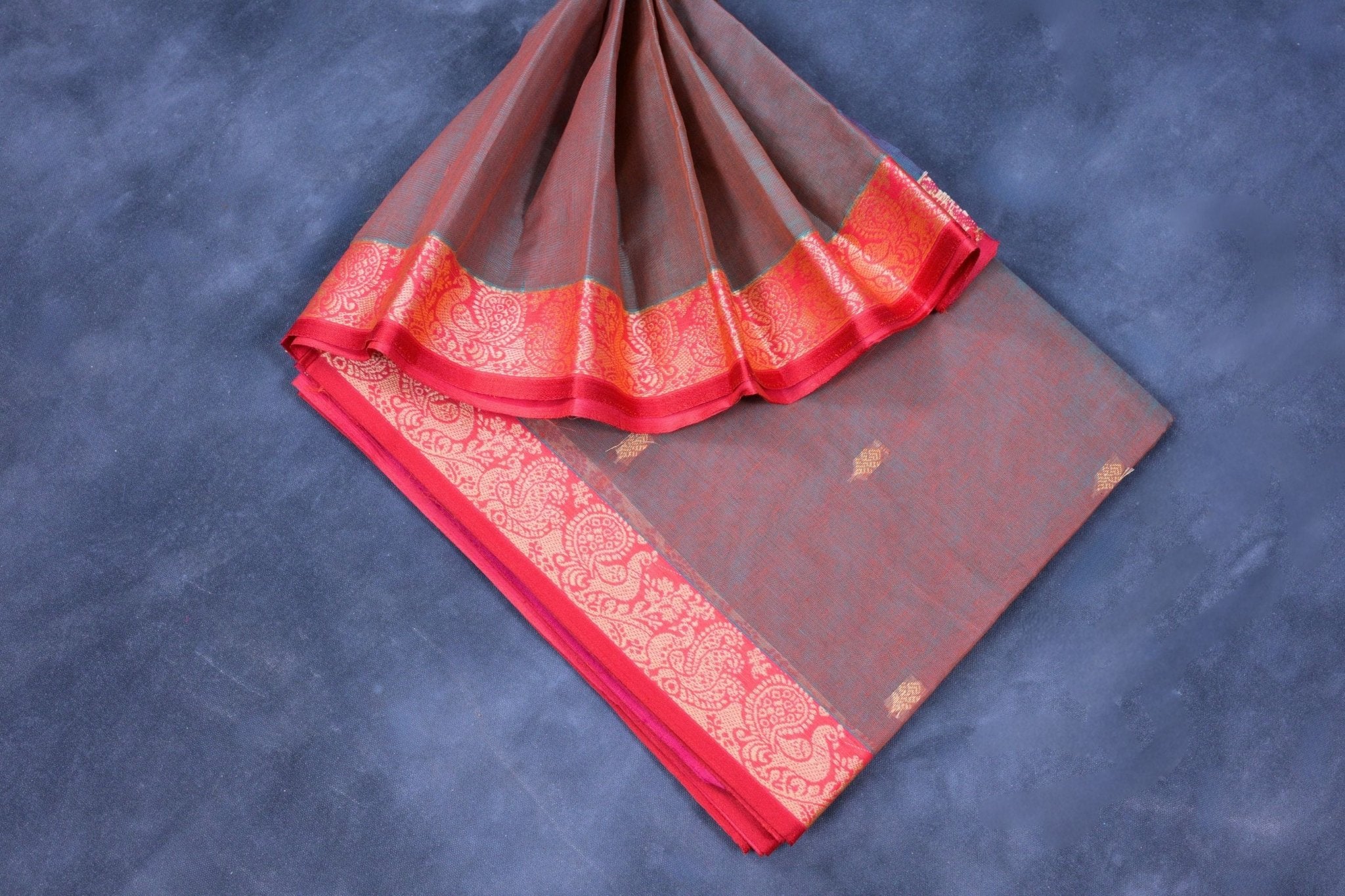 Richly Detailed Cotton Saree: Elegant Blend of Tradition & Modernity Saree JCS Fashions