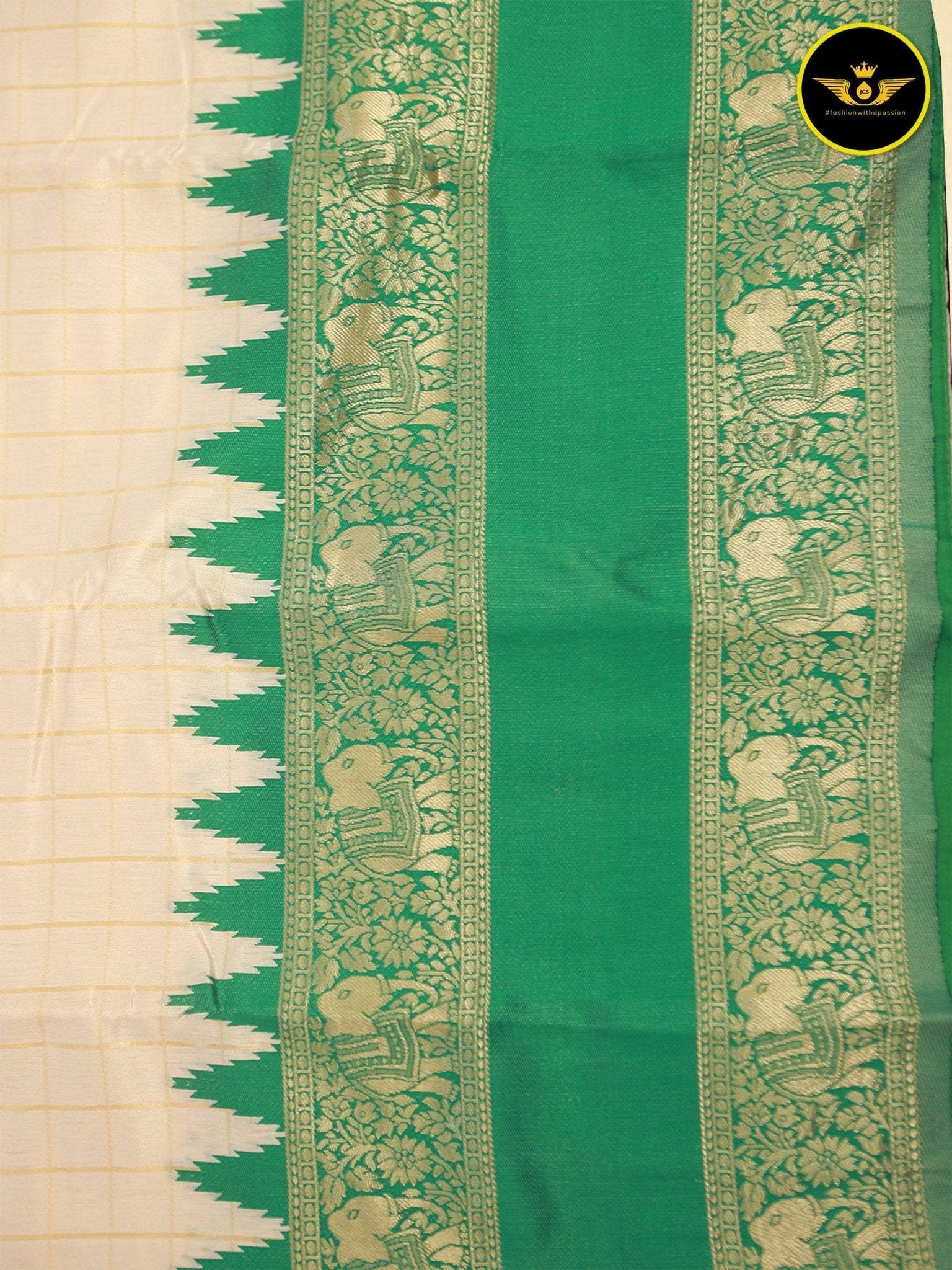 Semi Ikkat Saree With Gadwal Borders - A Fusion of Tradition & Trend Saree JCS Fashions