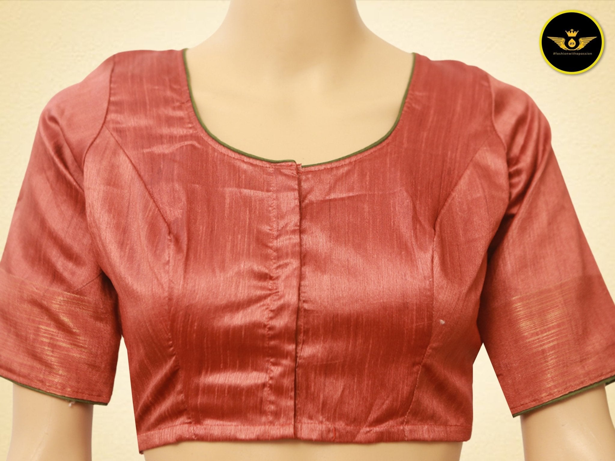 Semi Silk Saree with Exquisite Floral Design and Contrasting Blouse Saree JCS Fashions