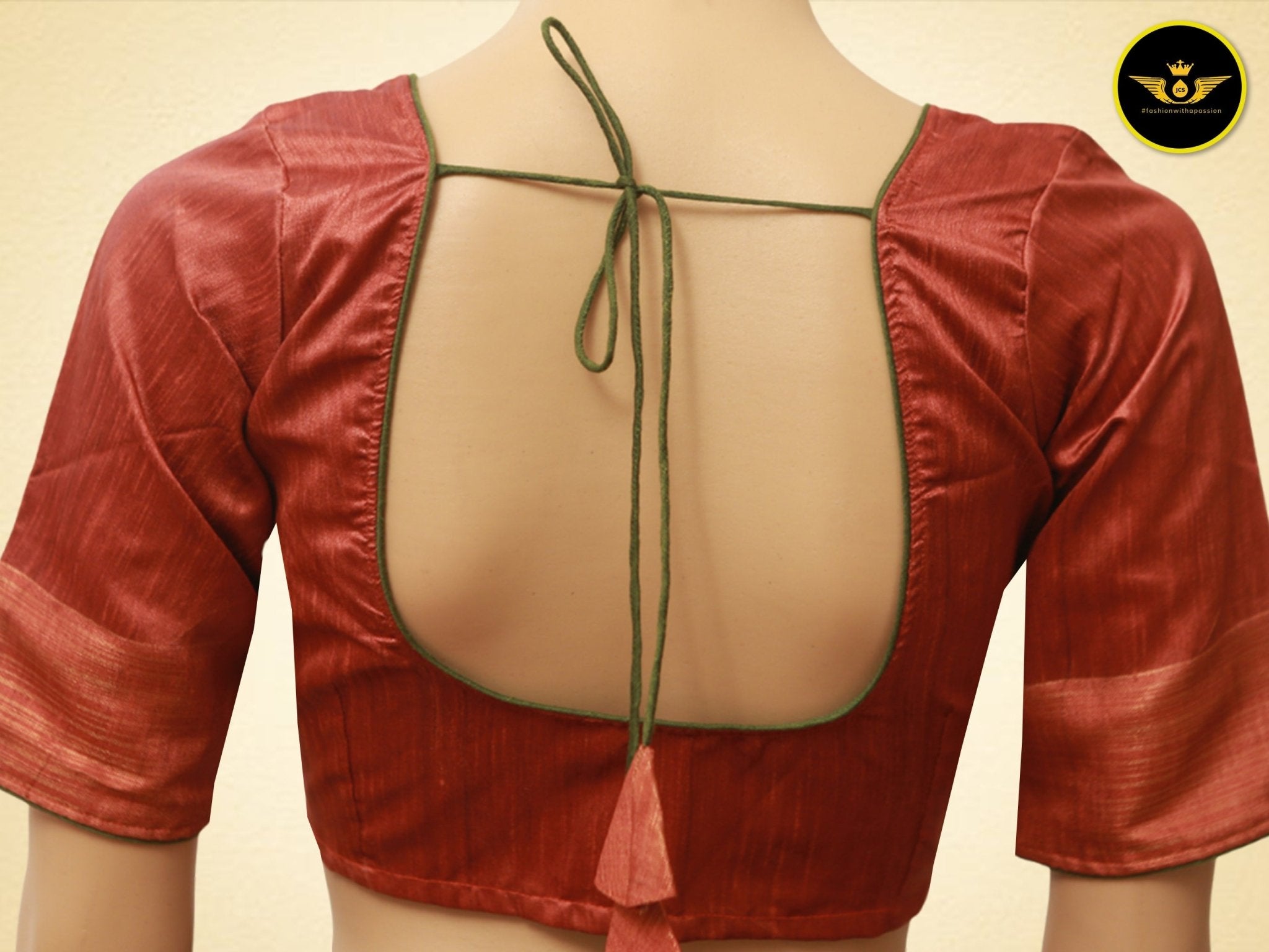 Semi Silk Saree with Exquisite Floral Design and Contrasting Blouse Saree JCS Fashions