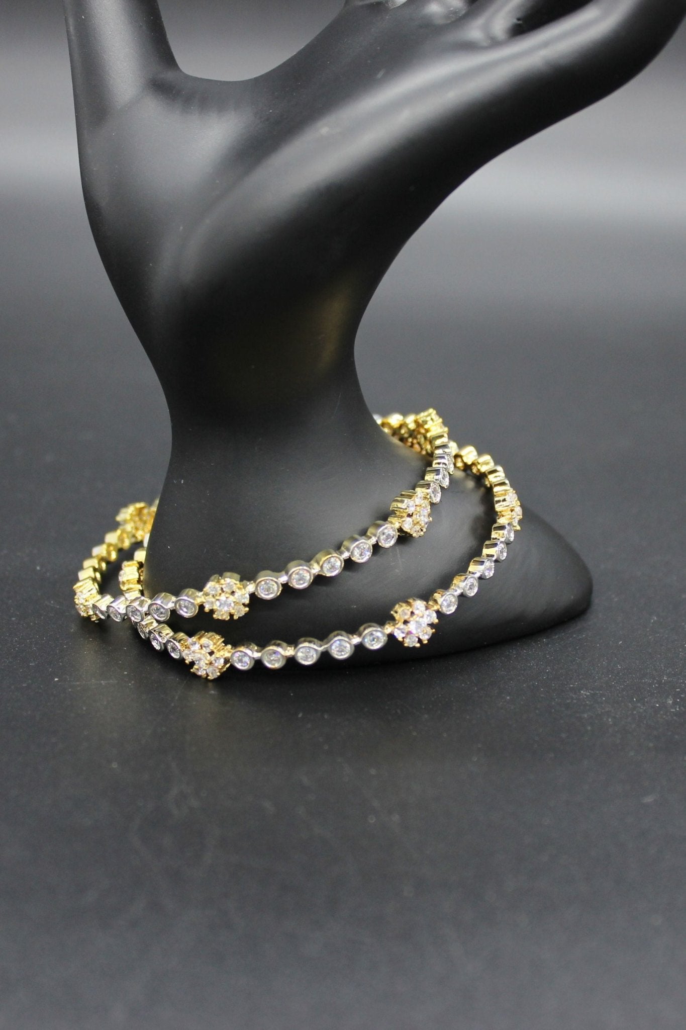 Shop Radiant Stone Bangles in Opulent Gold Polish | JCS Fashions Jewelry JCS Fashions