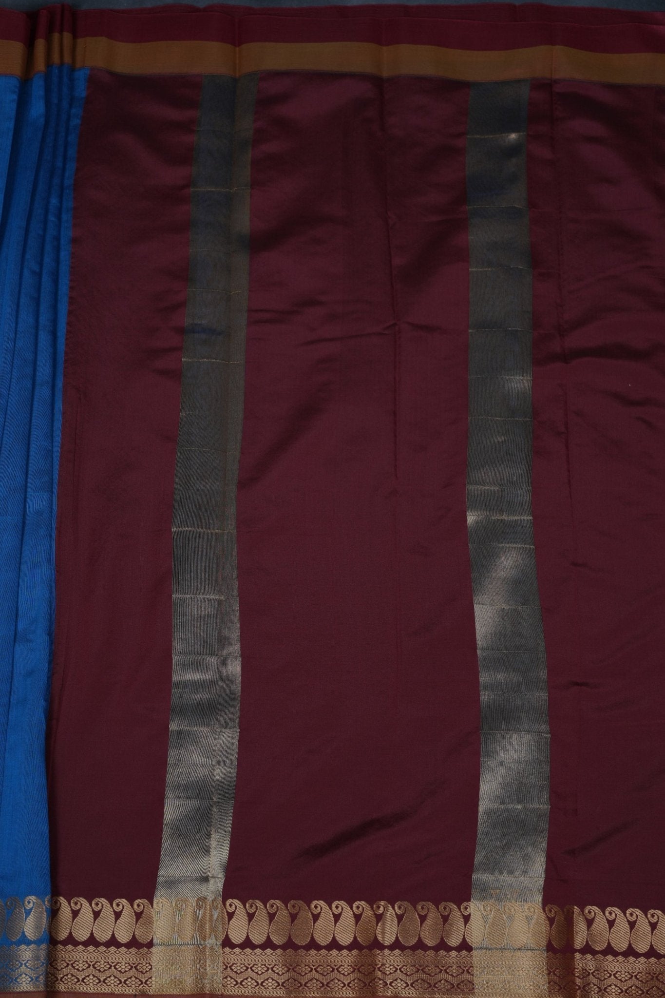 Silk Cotton Saree with Zari Border, Line Pallu and Stitched Blouse SAREE JCS Fashions
