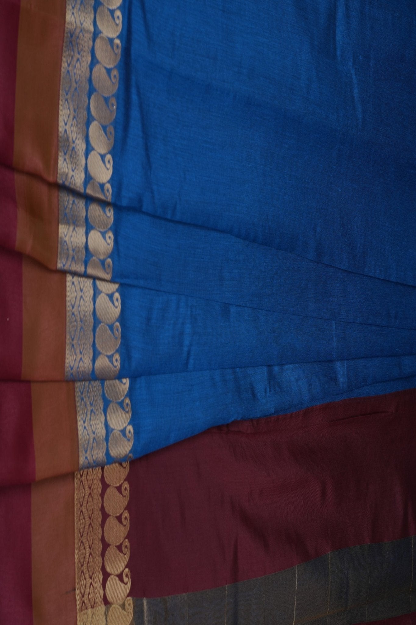 Silk Cotton Saree with Zari Border, Line Pallu and Stitched Blouse SAREE JCS Fashions