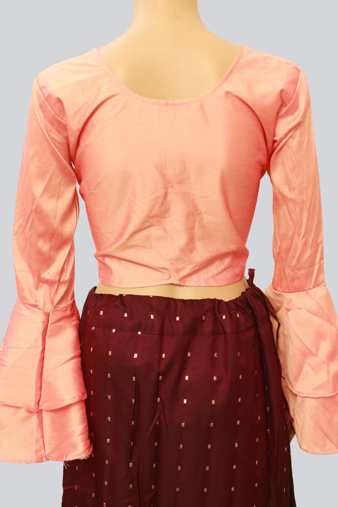 Silk Crop Top Lehenga Set - Elegant 2-Piece Ensemble | Size 40" LEHENGA JCS Fashions