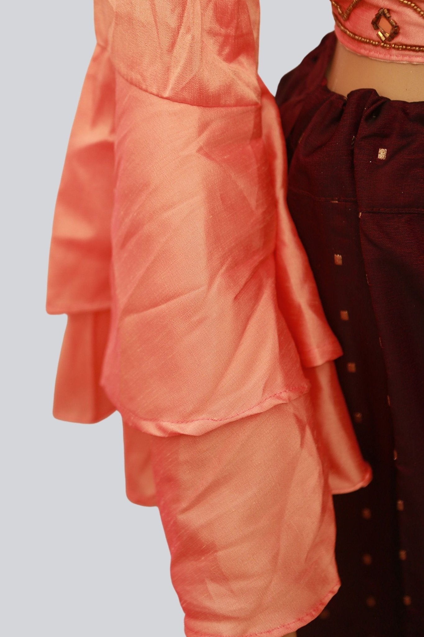 Silk Crop Top Lehenga Set - Elegant 2-Piece Ensemble | Size 40" LEHENGA JCS Fashions