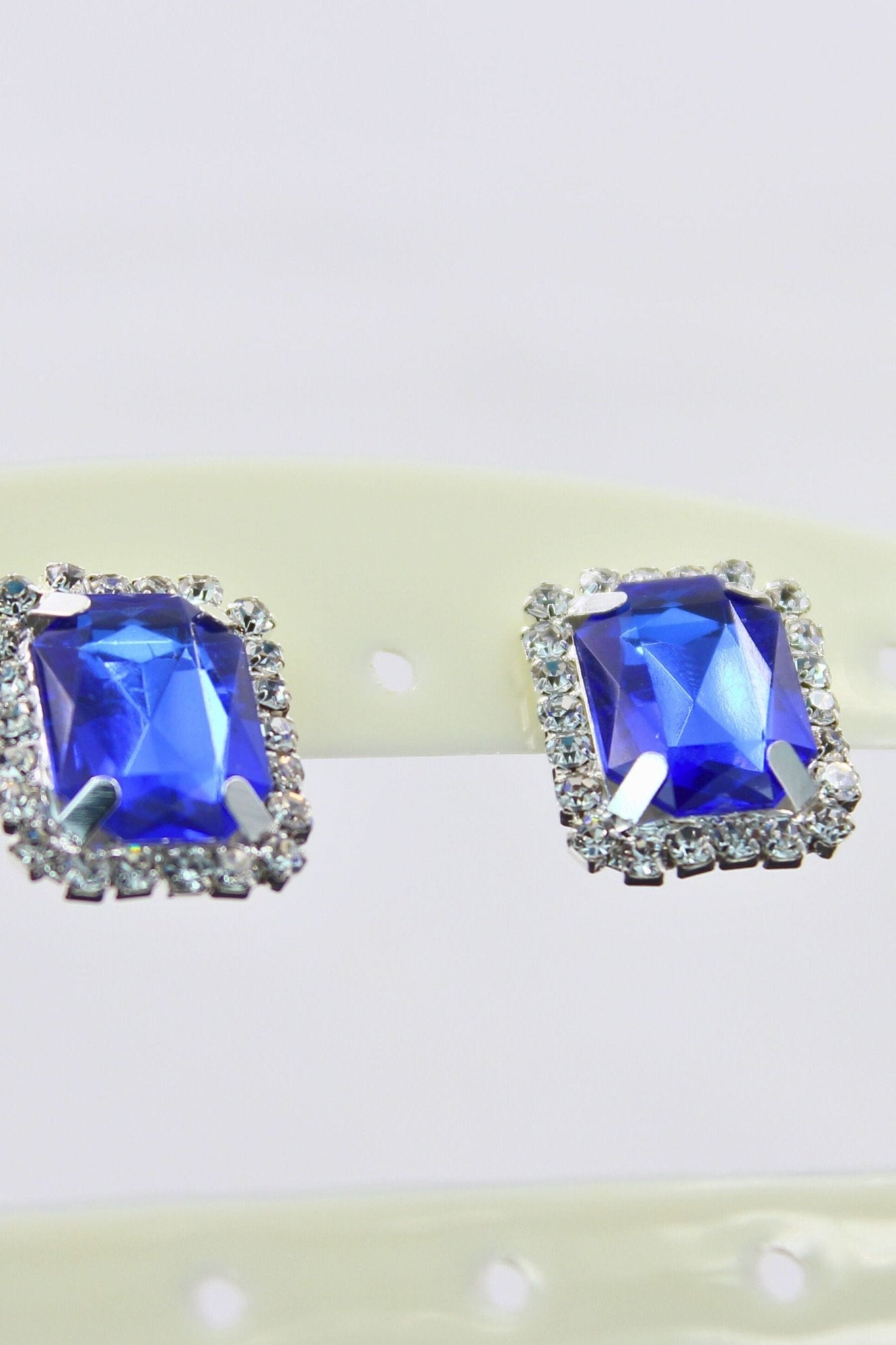 Silver-Plated Oversized Stud Earrings with Cubic Zirconia by JCS Fashions Jewelry JCS Fashions