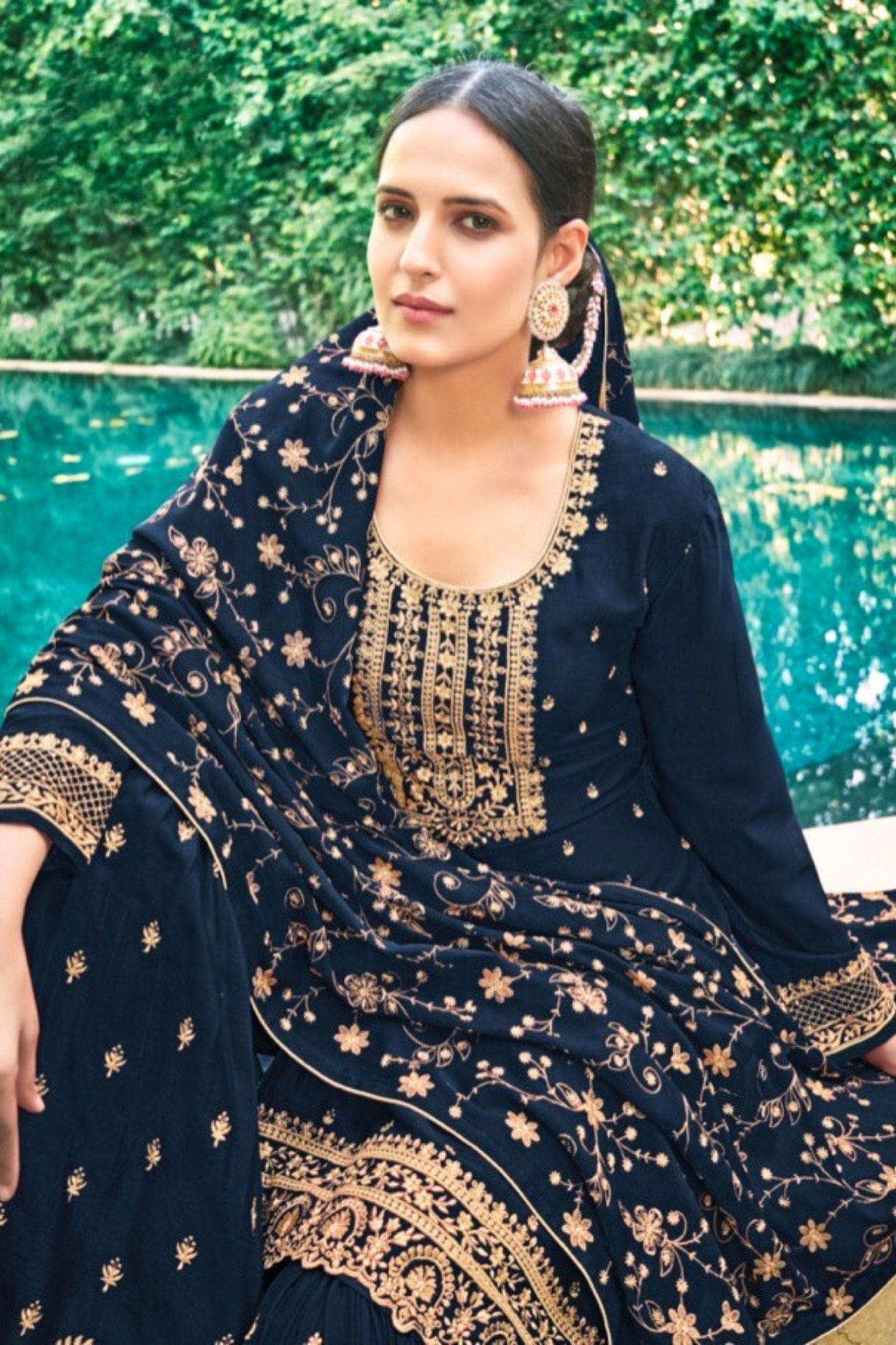 Soft Chinnon Silk Sharara - Perfect for Special Occasions KURTI JCS Fashions