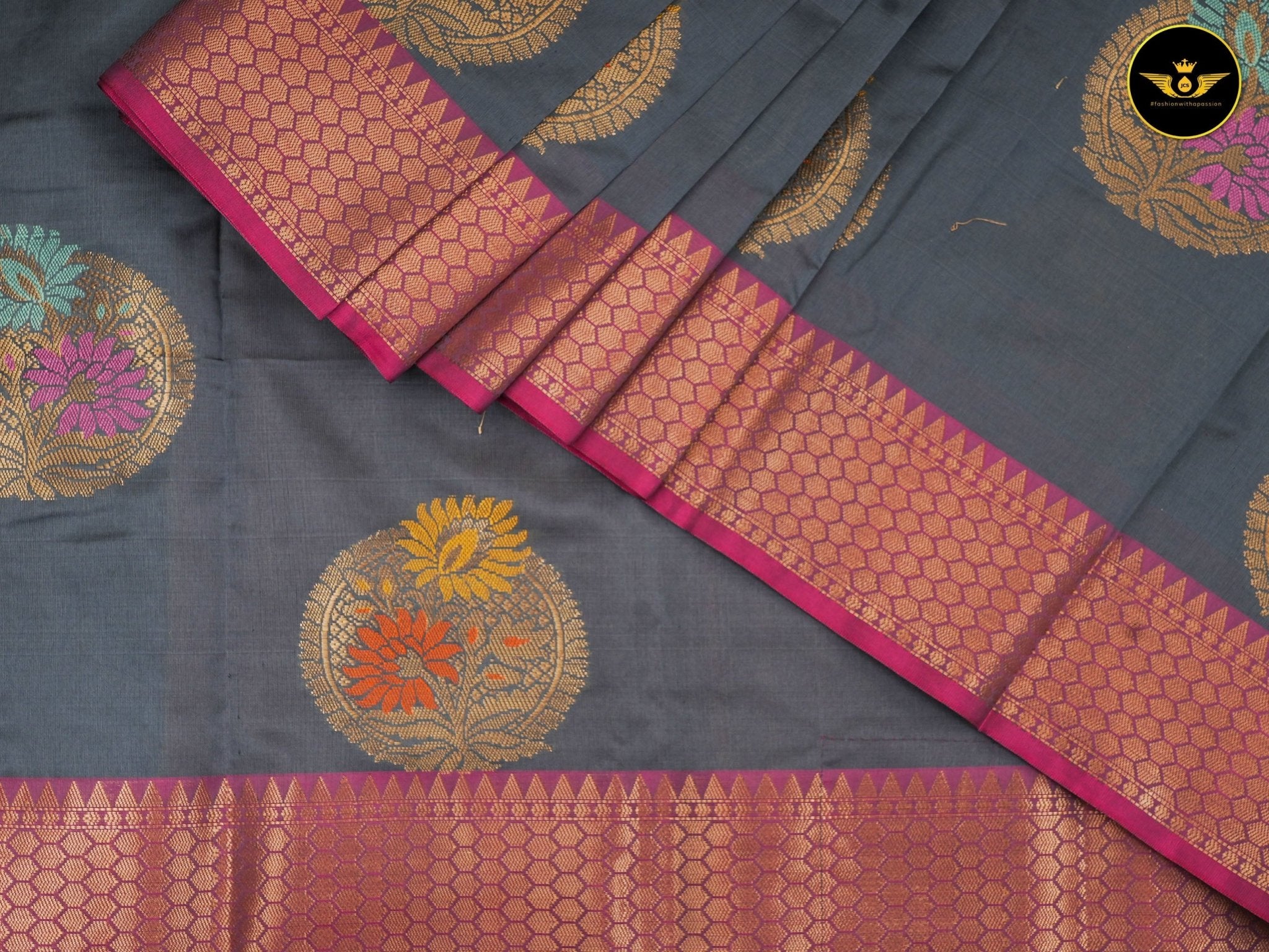 Soft Semi Silk Saree With Fully Stitched Jacquard Blouse SAREE JCS Fashions
