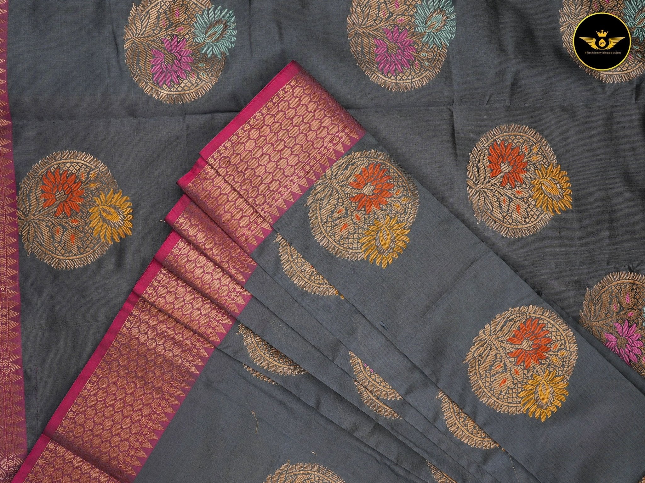 Soft Semi Silk Saree With Fully Stitched Jacquard Blouse SAREE JCS Fashions