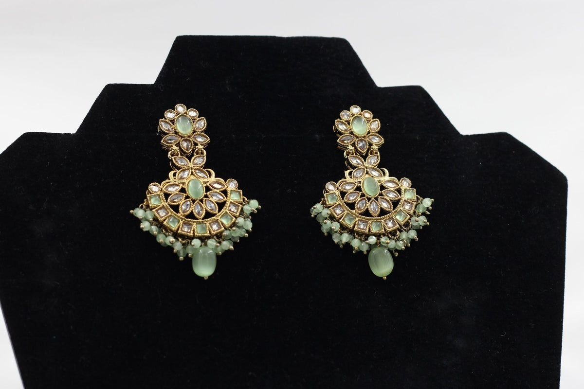Stone Kundan Earrings - Premium Quality Sparkle for Special Occasions Jewelry JCS Fashions