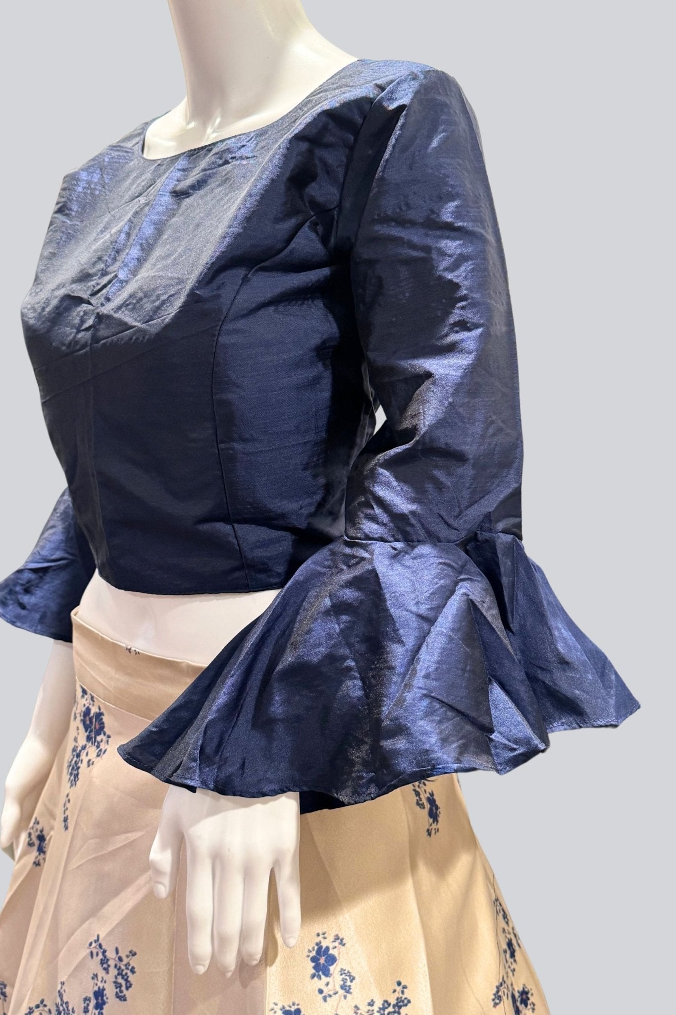 Stunning Canvas-Stitched Taffeta Silk Lehenga with Crop Top Lehenga JCS Fashions