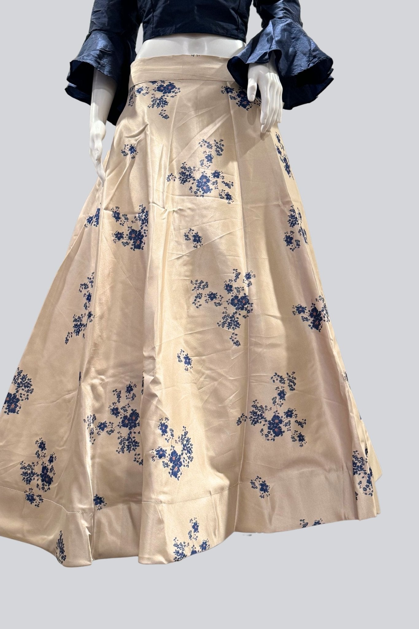 Stunning Canvas-Stitched Taffeta Silk Lehenga with Crop Top Lehenga JCS Fashions