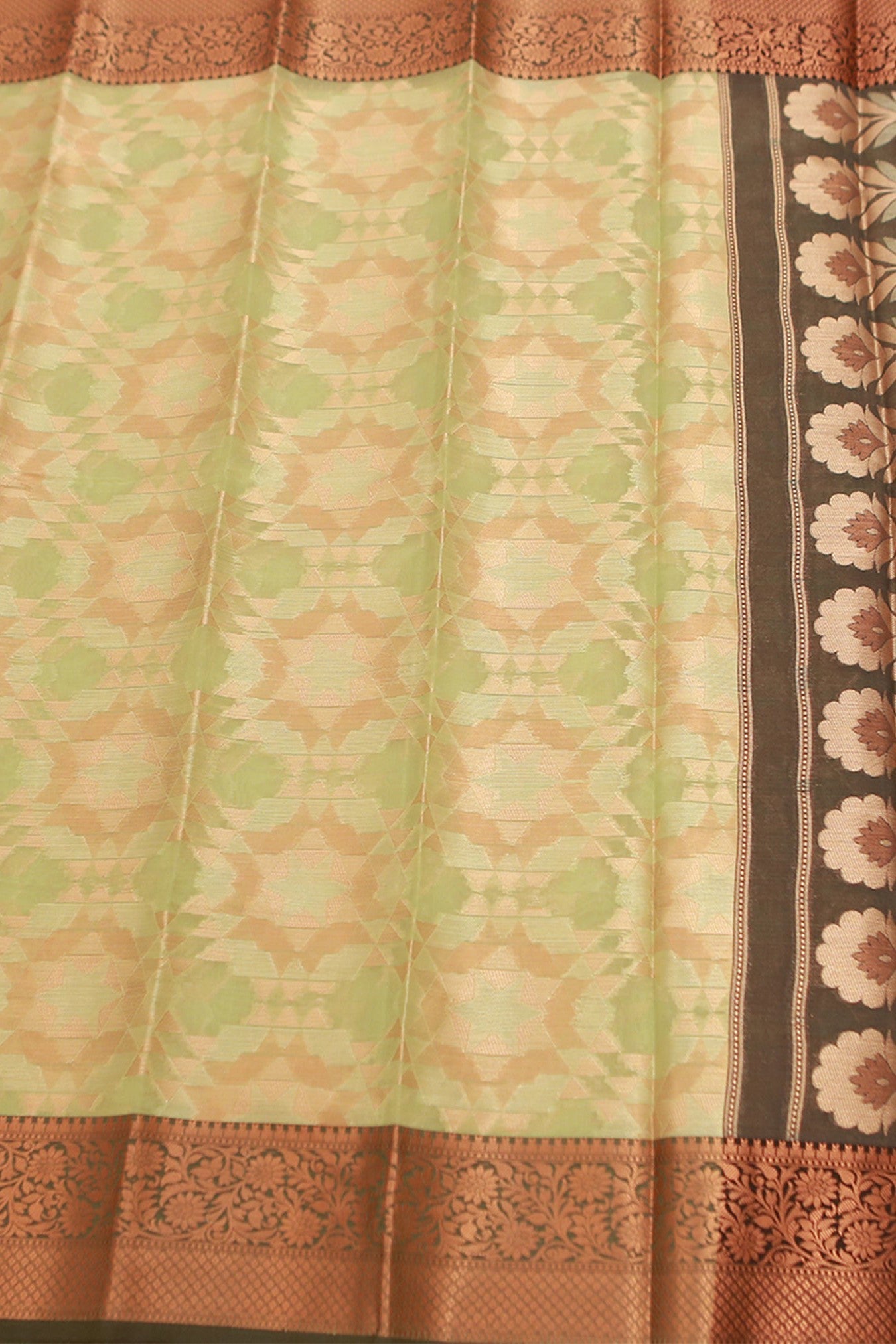 Stunning Semi Silk Saree with Beautiful Weaves, Contrast Border & Pallu Saree JCS Fashions