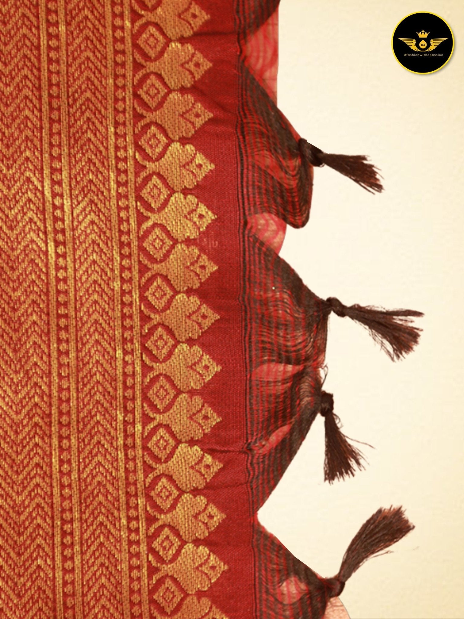 Timeless Elegance Semi Silk Saree With Contrast Aari Work Blouse SAREE JCS Fashions