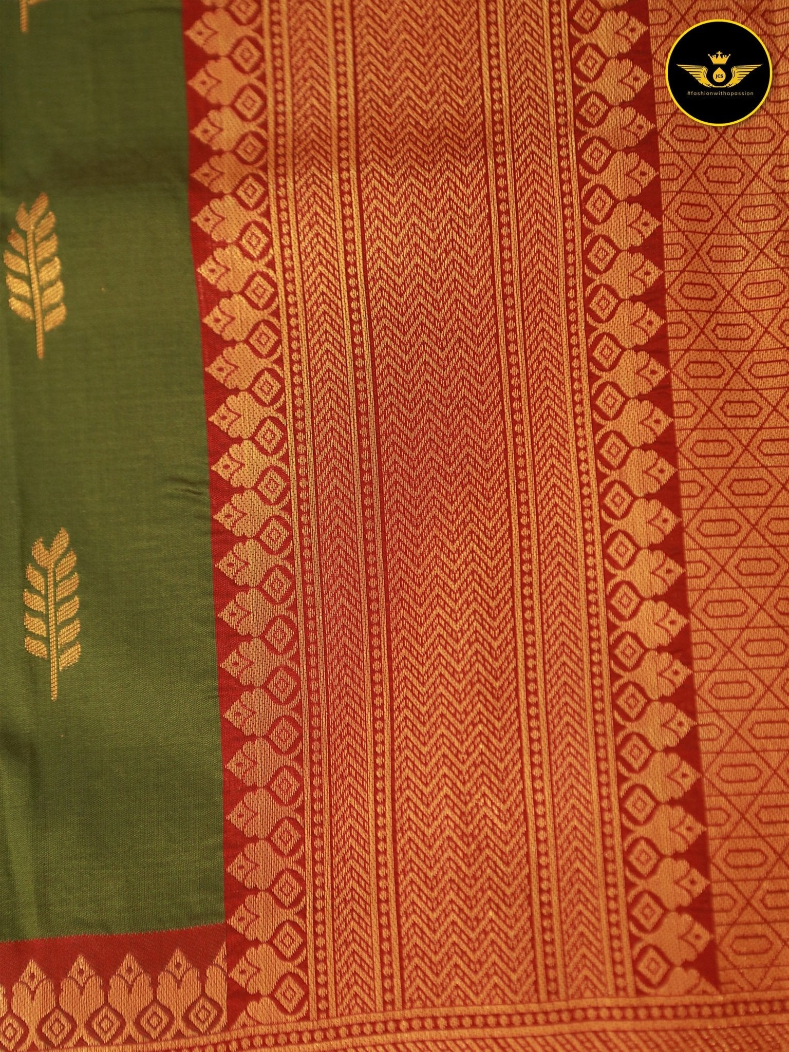 Timeless Elegance Semi Silk Saree With Contrast Aari Work Blouse SAREE JCS Fashions