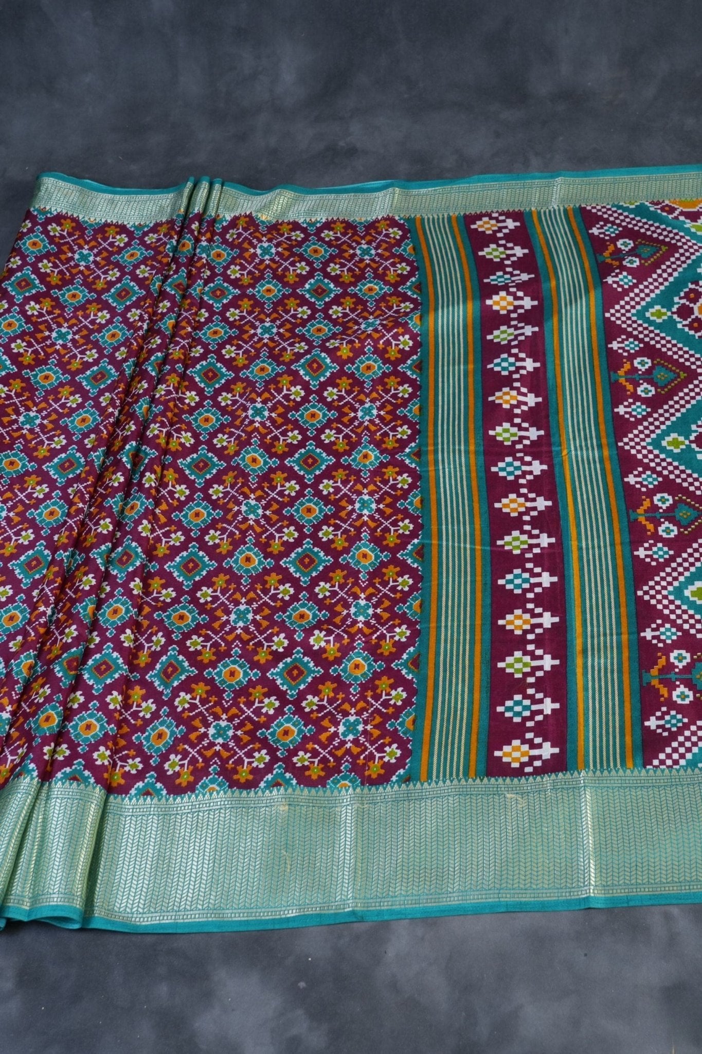 Traditional Elegance Kanchipuram Semi Silk Saree with Ikkat Design Saree JCS Fashions