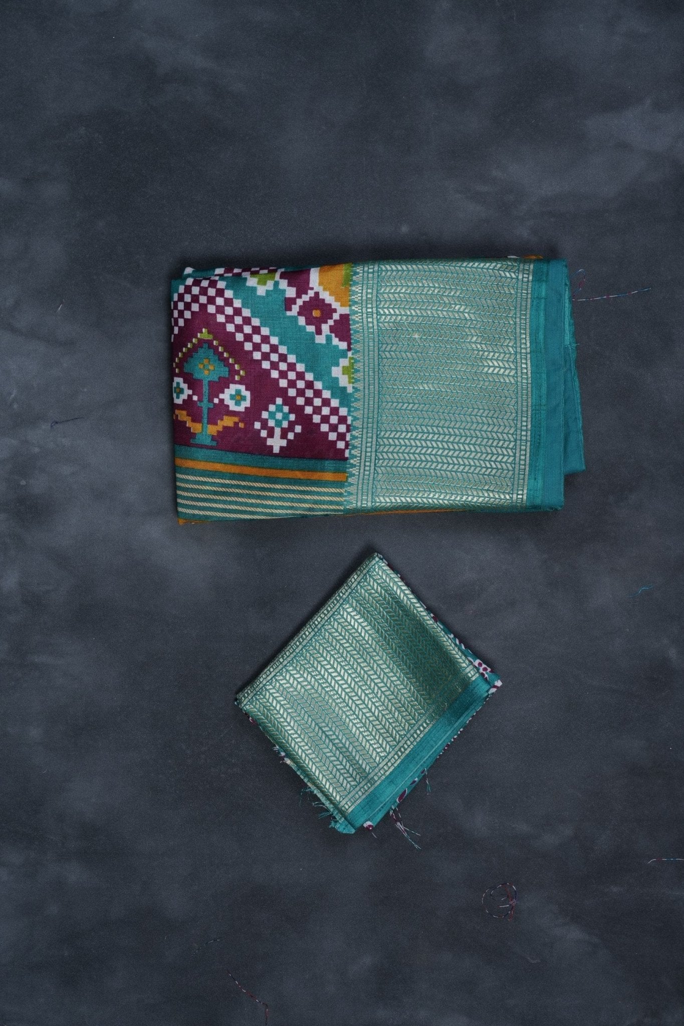 Traditional Elegance Kanchipuram Semi Silk Saree with Ikkat Design Saree JCS Fashions Purple 5.5 meters