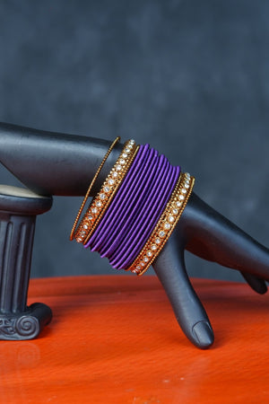 Violet Vivid Violet Silk Thread Bangles: in Every Twist