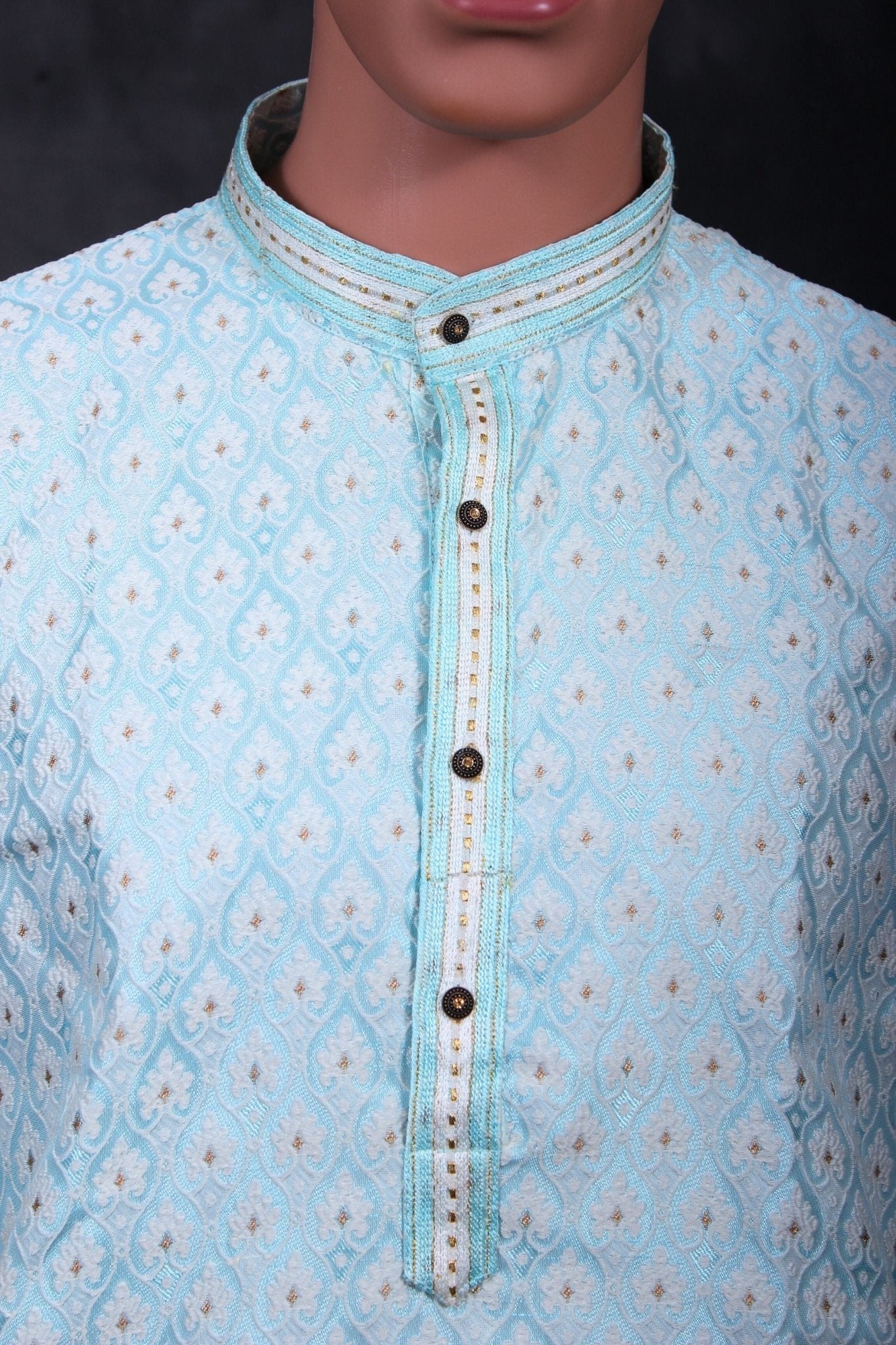 White Jacquard Men's Kurta - Versatile Ethnic Wear by JCS Fashions Men JCS Fashions