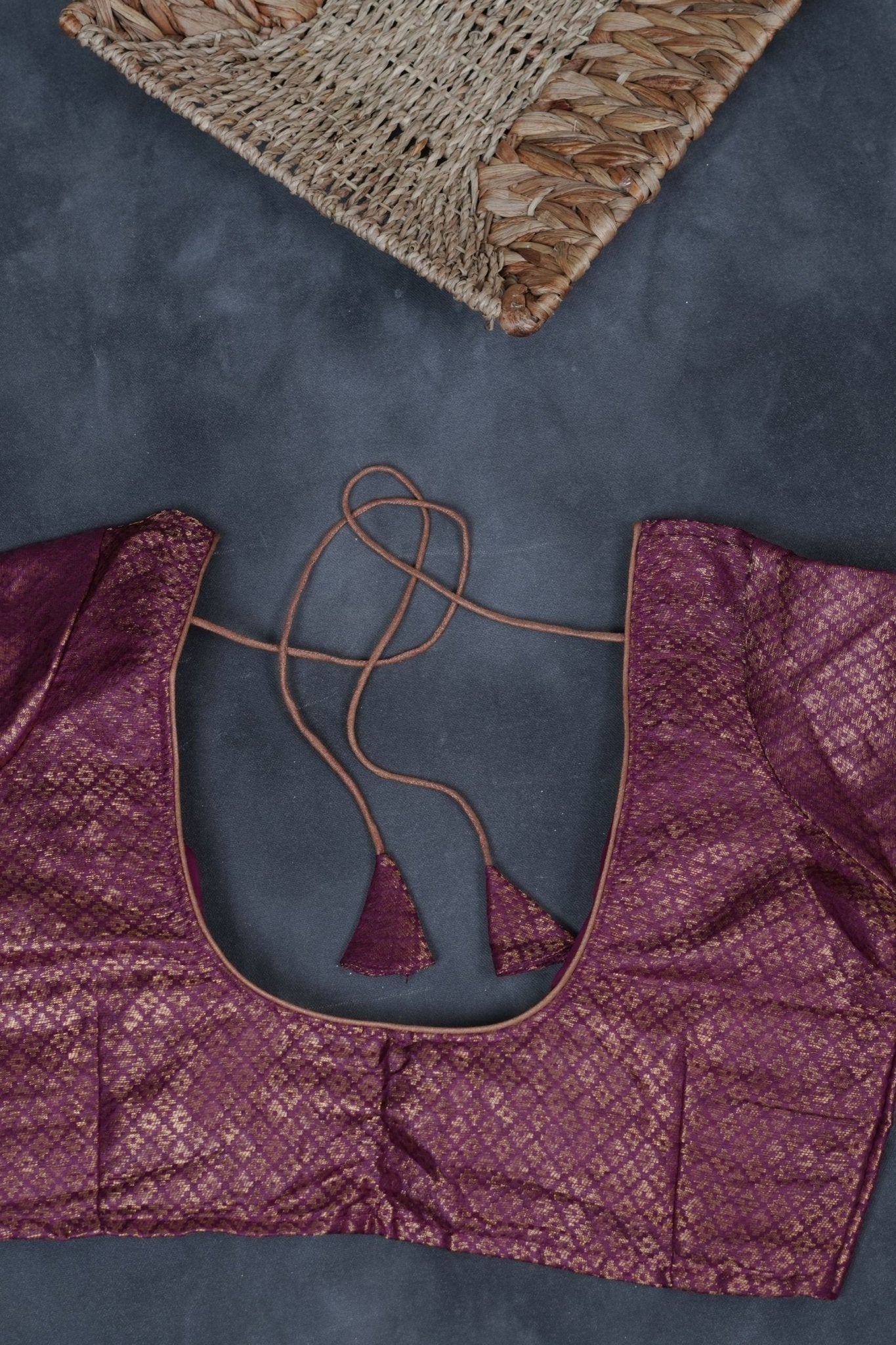 Wine Color Soft Semi-Silk Saree With stitched Blouse SAREE JCS Fashions