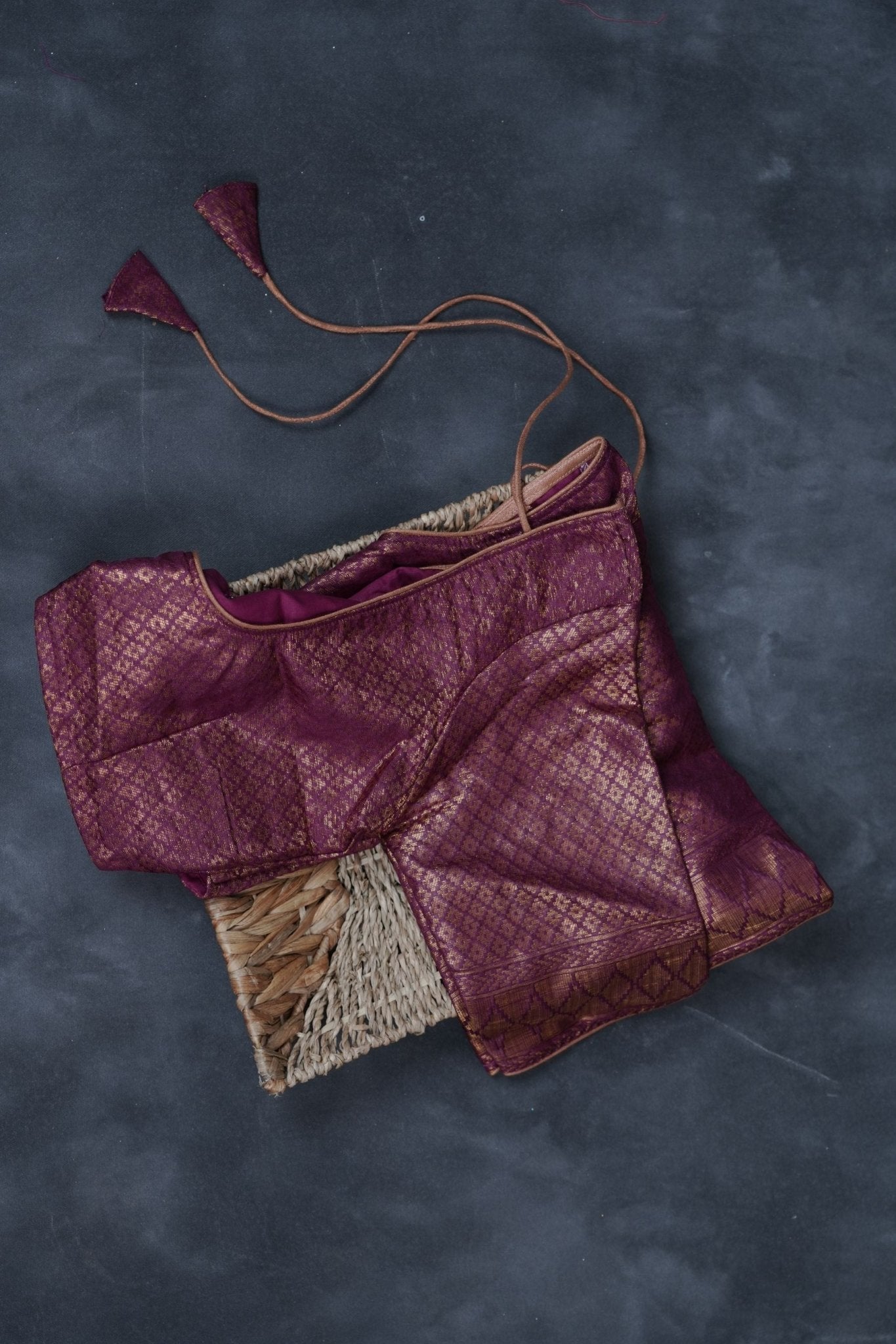 Wine Color Soft Semi-Silk Saree With stitched Blouse SAREE JCS Fashions