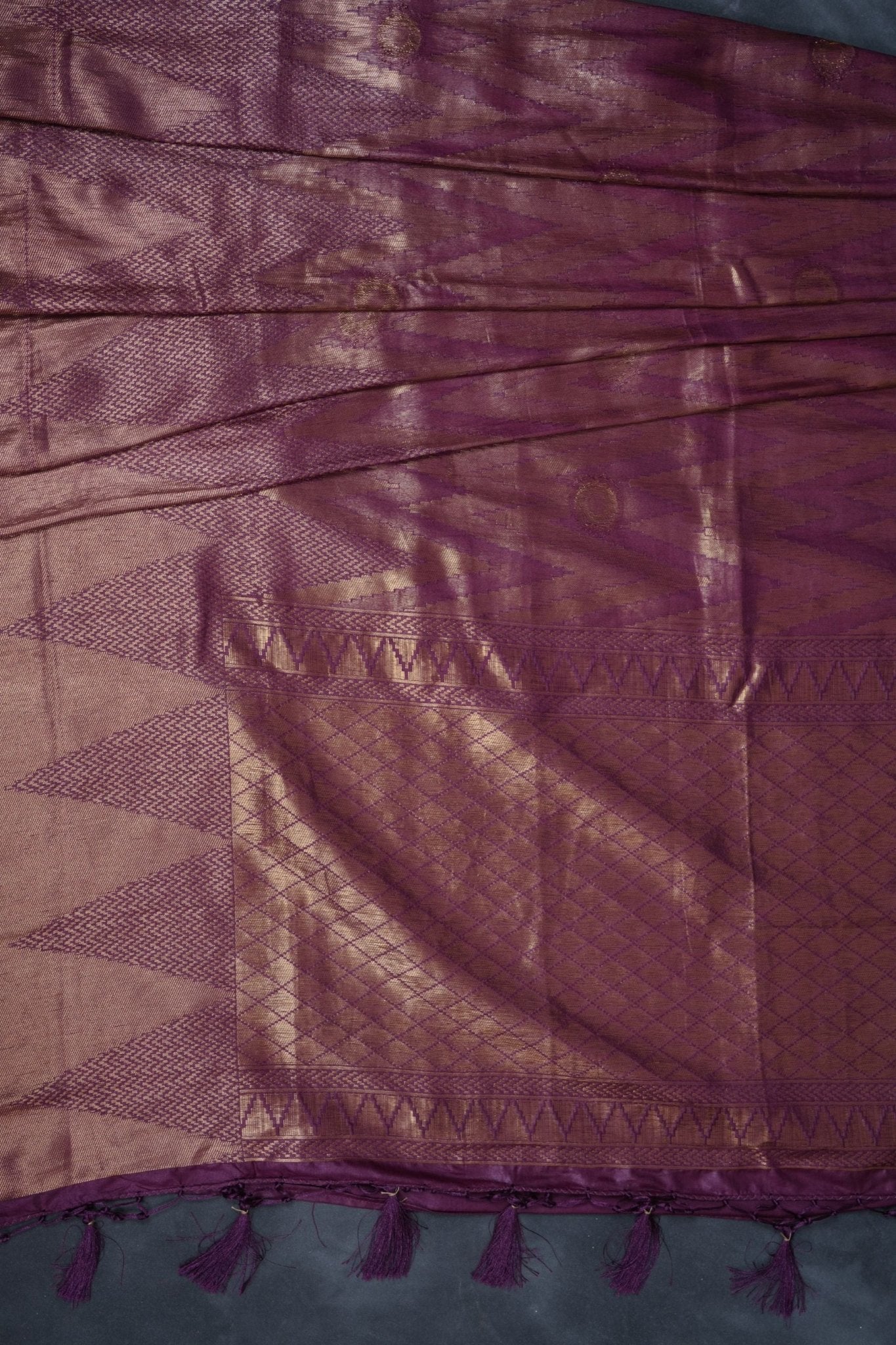 Wine Color Soft Semi-Silk Saree With stitched Blouse SAREE JCS Fashions