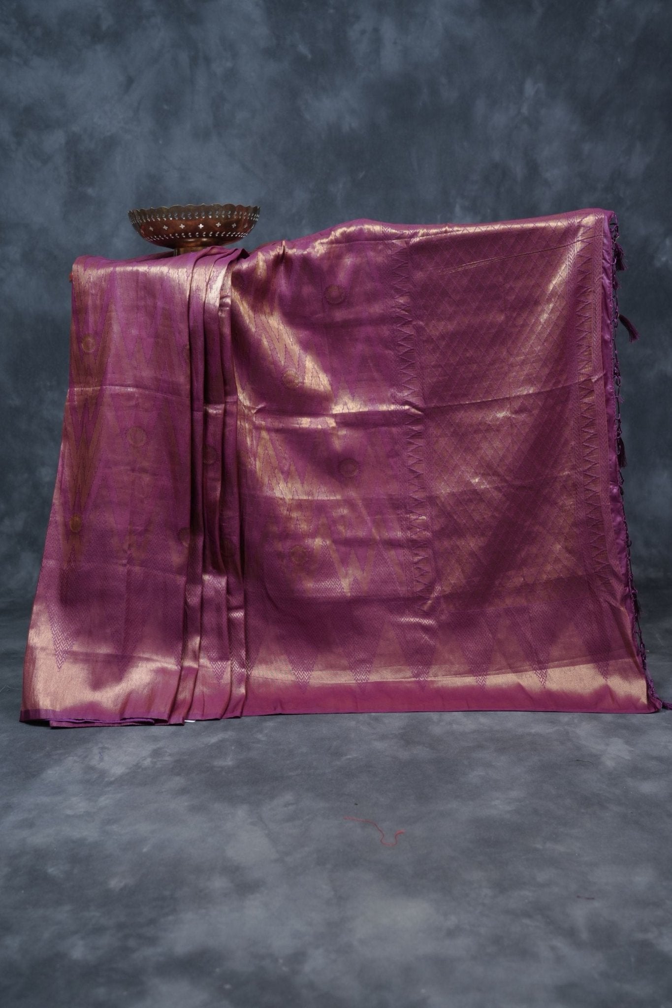 Wine Color Soft Semi-Silk Saree With stitched Blouse SAREE JCS Fashions