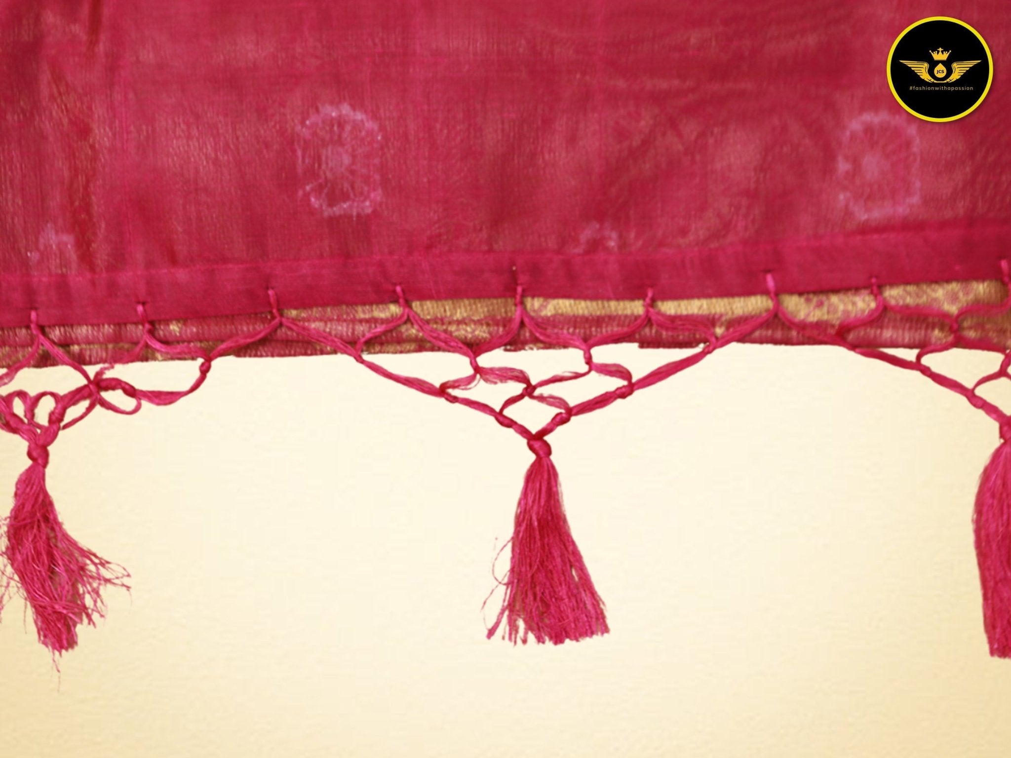 Zari Weave Semi Silk Saree with Long Borders - Elegant and Rich Saree JCS Fashions