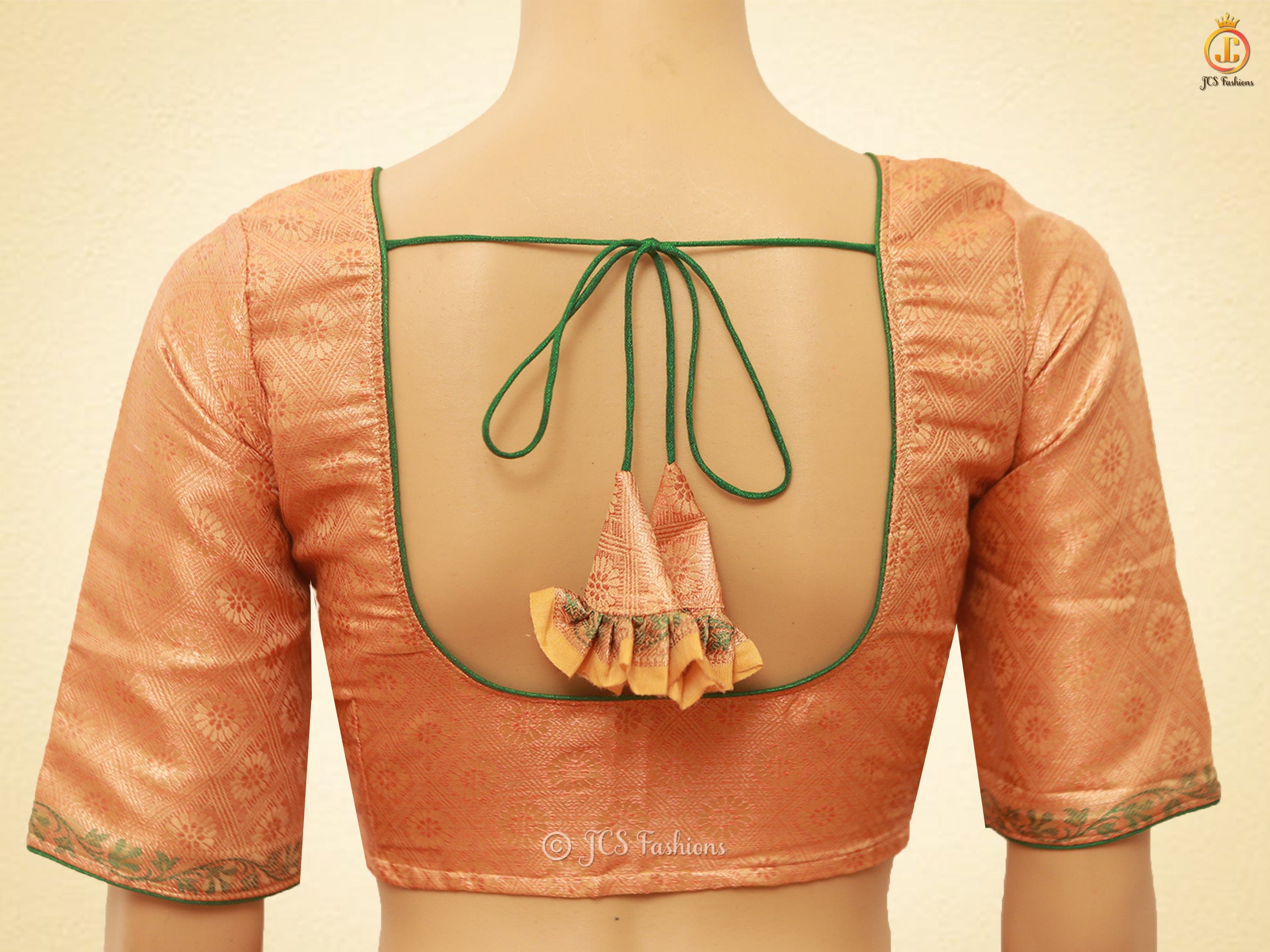 Traditional Exquisite Soft Silk Cotton Saree With Brocade Blouse SAREE JCS Fashions
