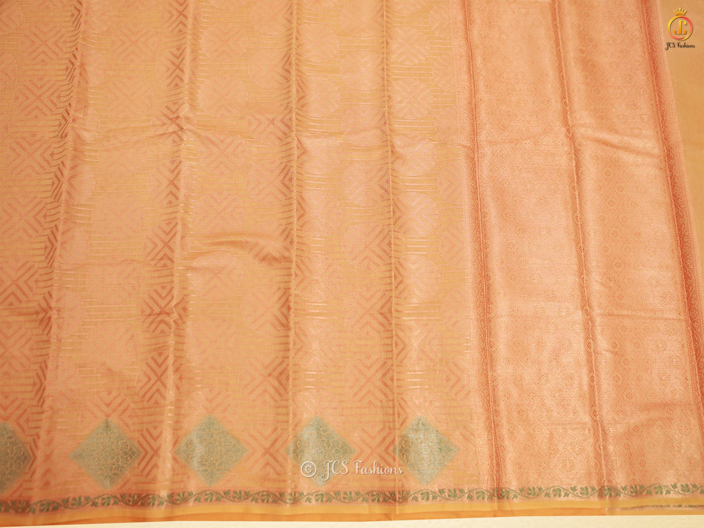 Traditional Exquisite Soft Silk Cotton Saree With Brocade Blouse SAREE JCS Fashions