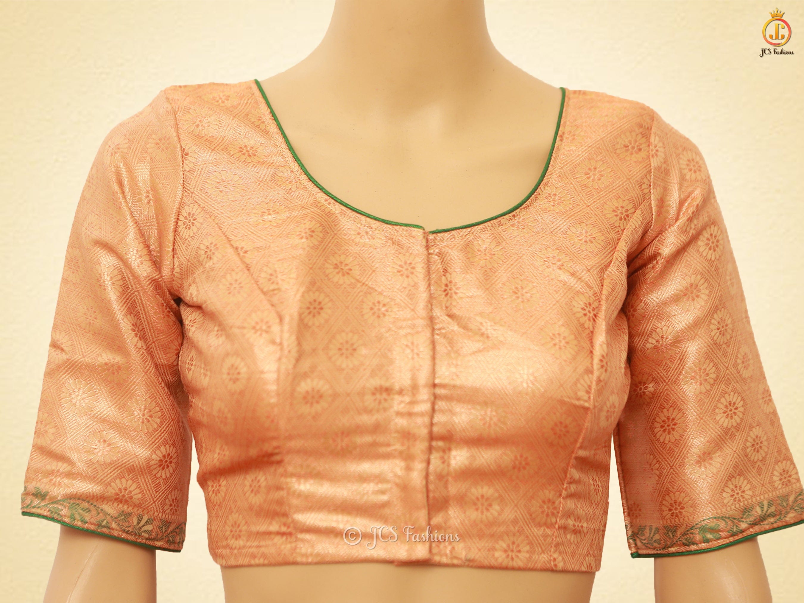 Traditional Exquisite Soft Silk Cotton Saree With Brocade Blouse SAREE JCS Fashions