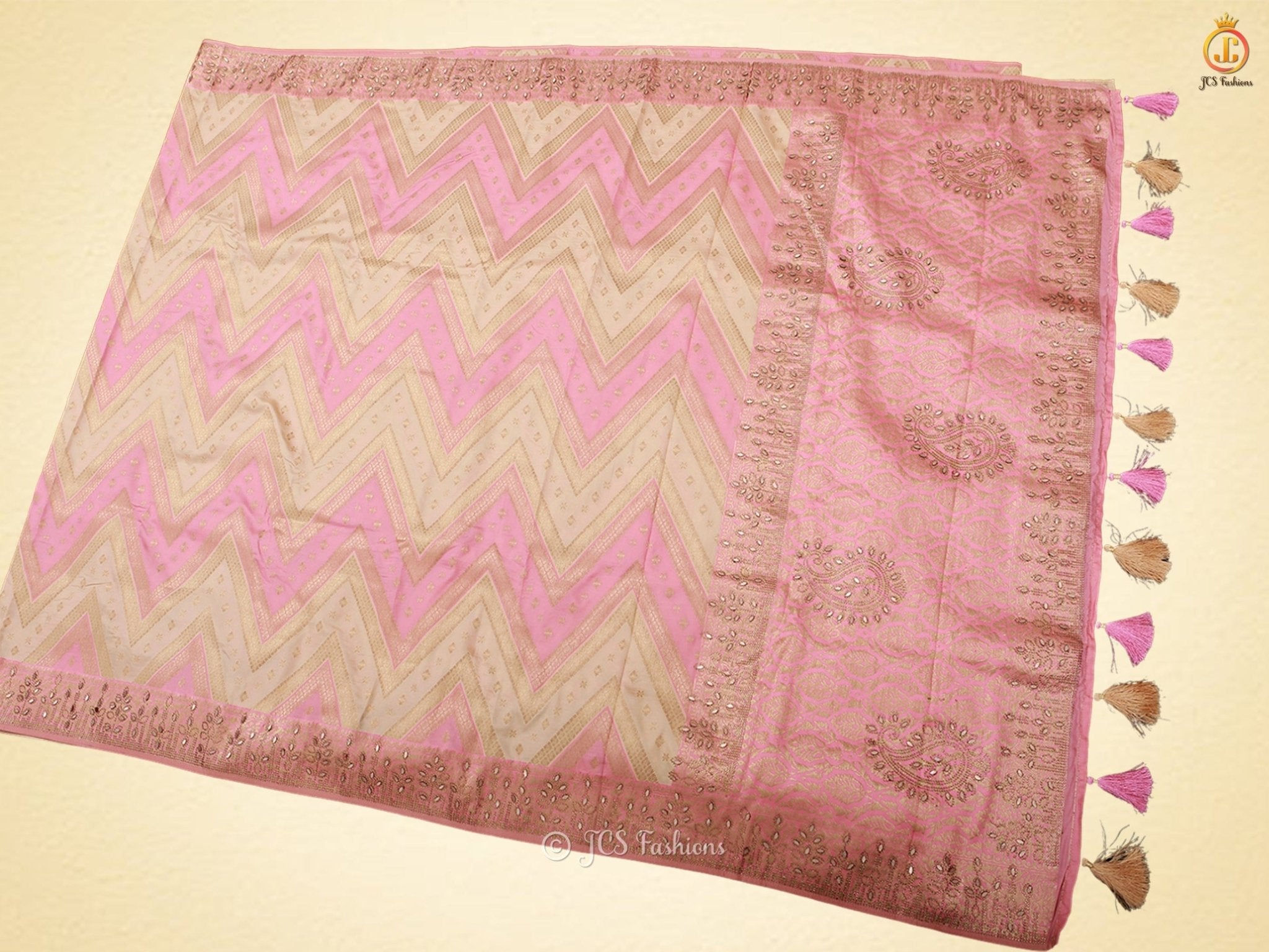 Banarasi Weaves Pure Silk Exclusive Saree With Contrast Blouse SAREE JCS Fashions