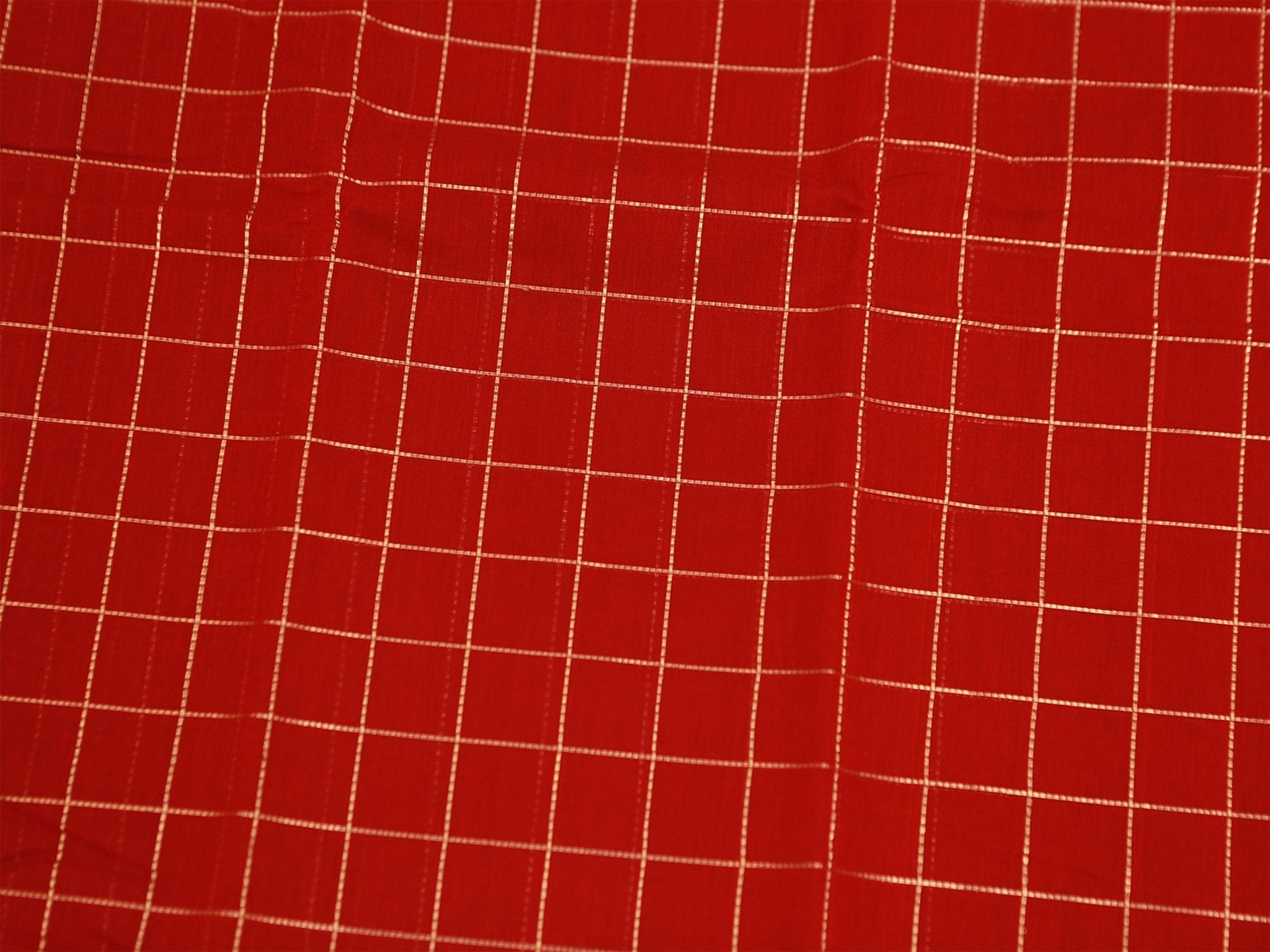 Big Kattem(Square) Body Kanchi Rich Cotton, Red Saree For Women SAREE JCS Fashions