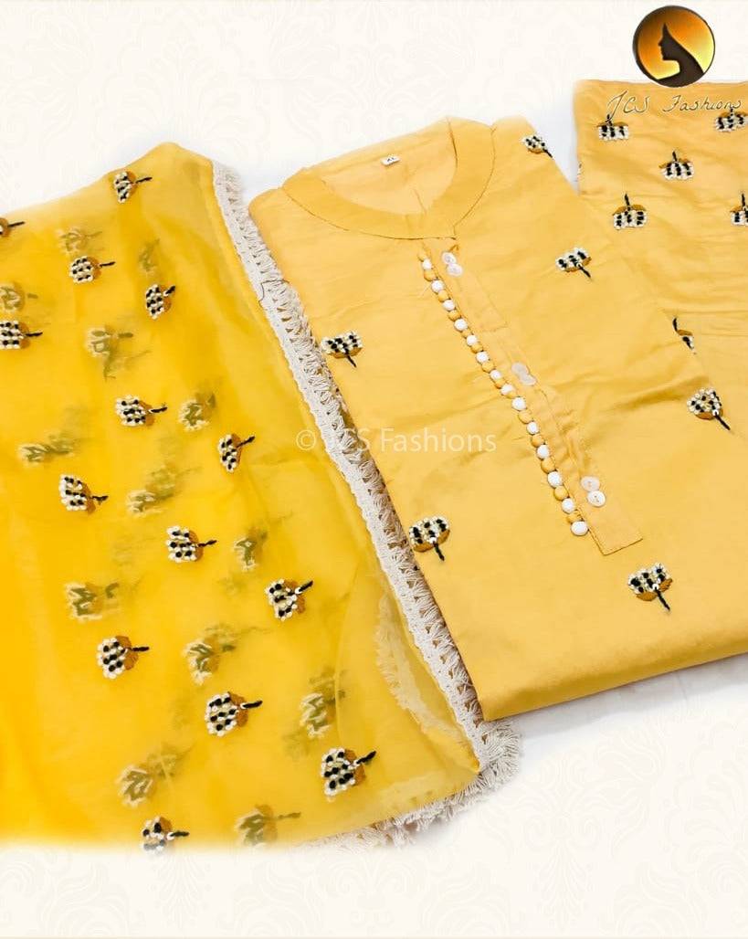 Classic 3 Piece Fancy Designer Kurti with Pant Set Kurti JCS Fashions