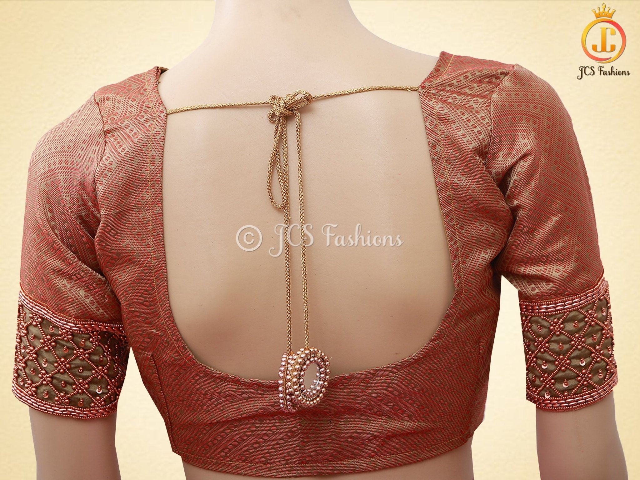 Copper Zari-Green color Soft Silk Saree With Beautiful Blouse SAREE JCS Fashions