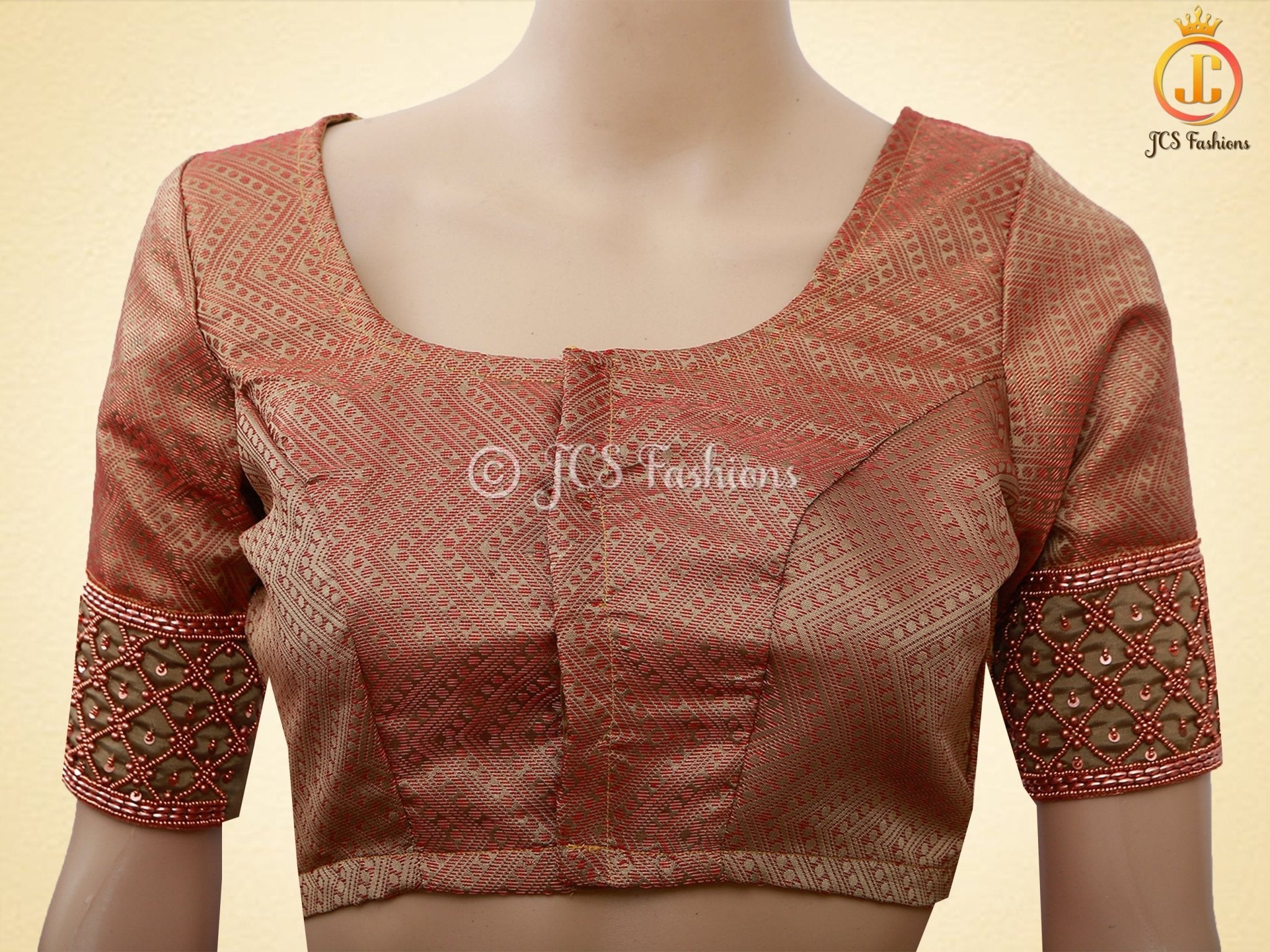 Copper Zari-Green color Soft Silk Saree With Beautiful Blouse SAREE JCS Fashions