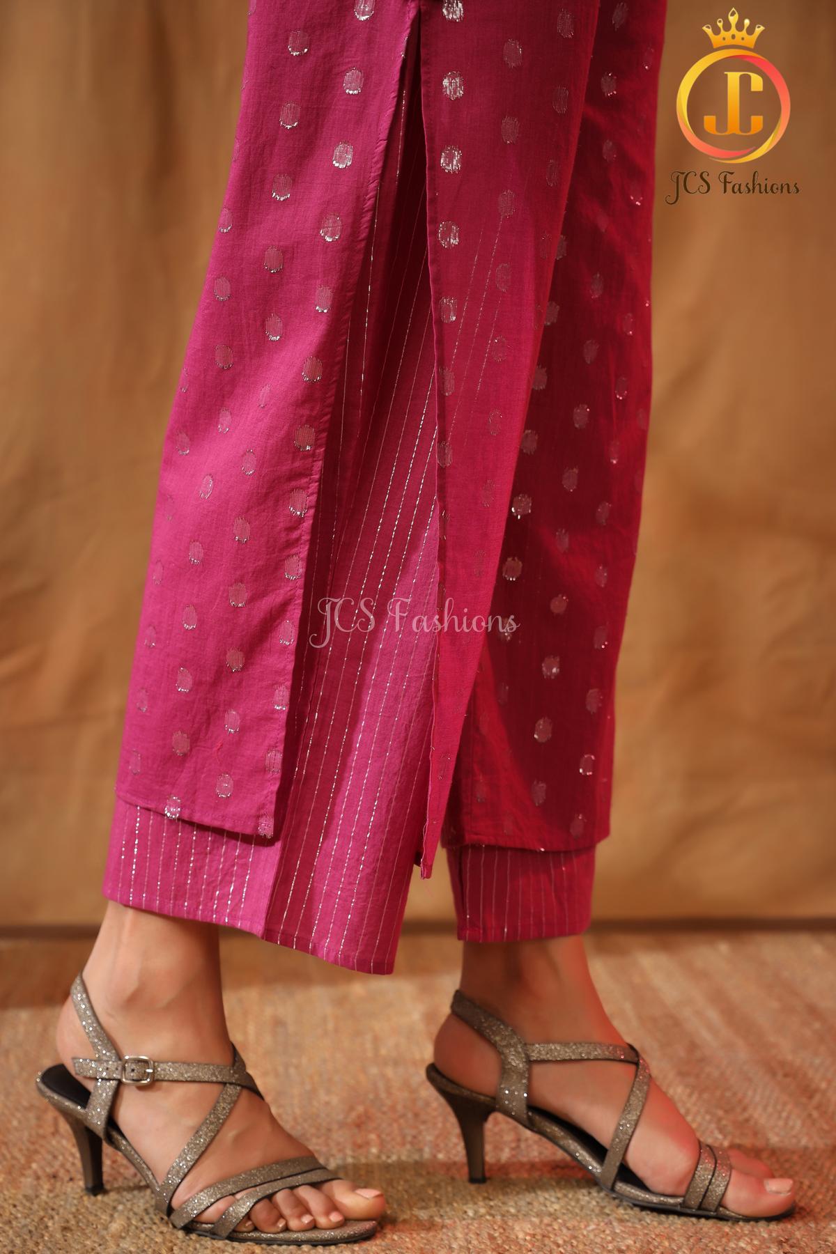 Cotton lurex bell sleeves top with all-over silver circle Sustainable JCS Fashions