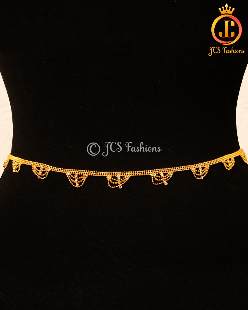 Elegant Gold-Polished Ladies Waist Chain | Stylish Accessory for Any Look Jewelry JCS Fashions