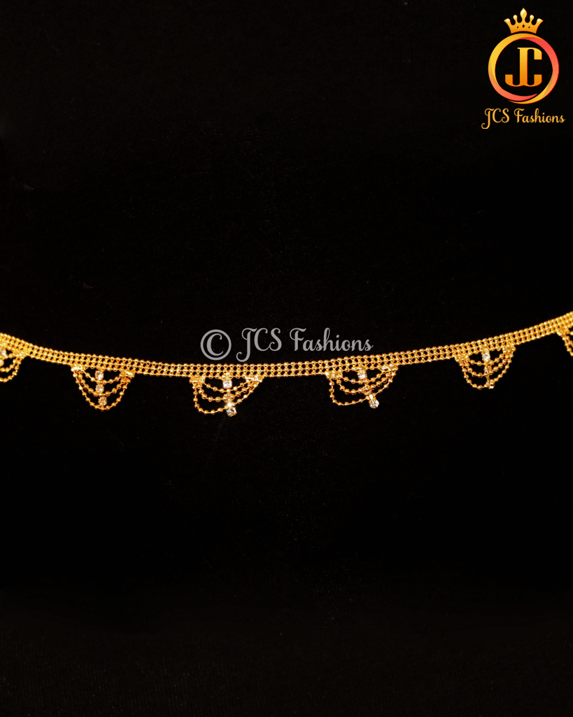 Elegant Gold-Polished Ladies Waist Chain | Stylish Accessory for Any Look Jewelry JCS Fashions