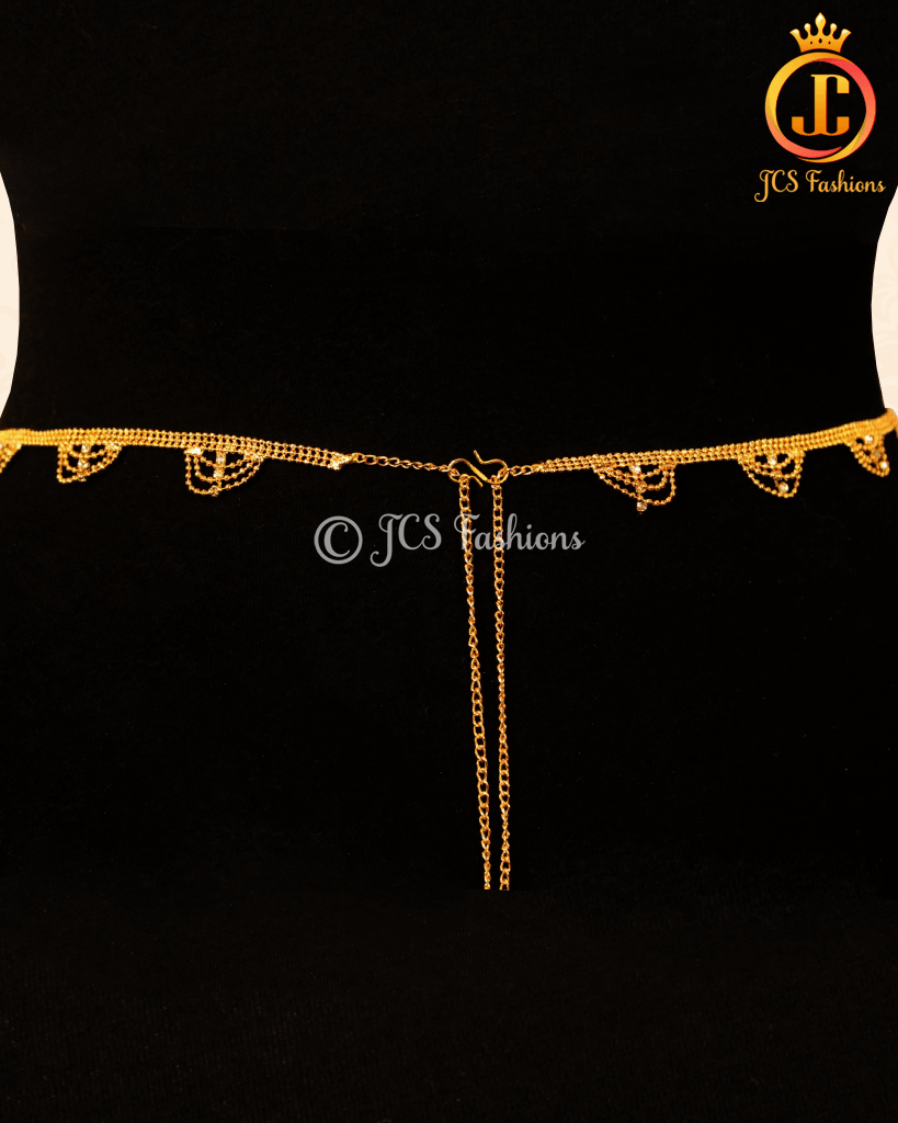 Elegant Gold-Polished Ladies Waist Chain | Stylish Accessory for Any Look Jewelry JCS Fashions