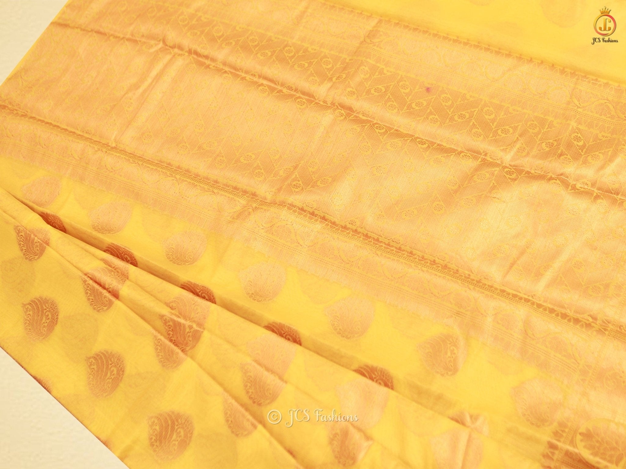 Elegant Indian Traditional Soft Silk Cotton Saree With Brocade Blouse SAREE JCS Fashions
