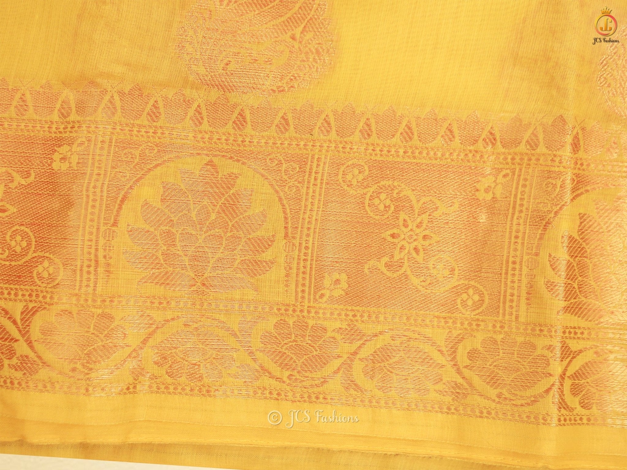 Elegant Indian Traditional Soft Silk Cotton Saree With Brocade Blouse SAREE JCS Fashions