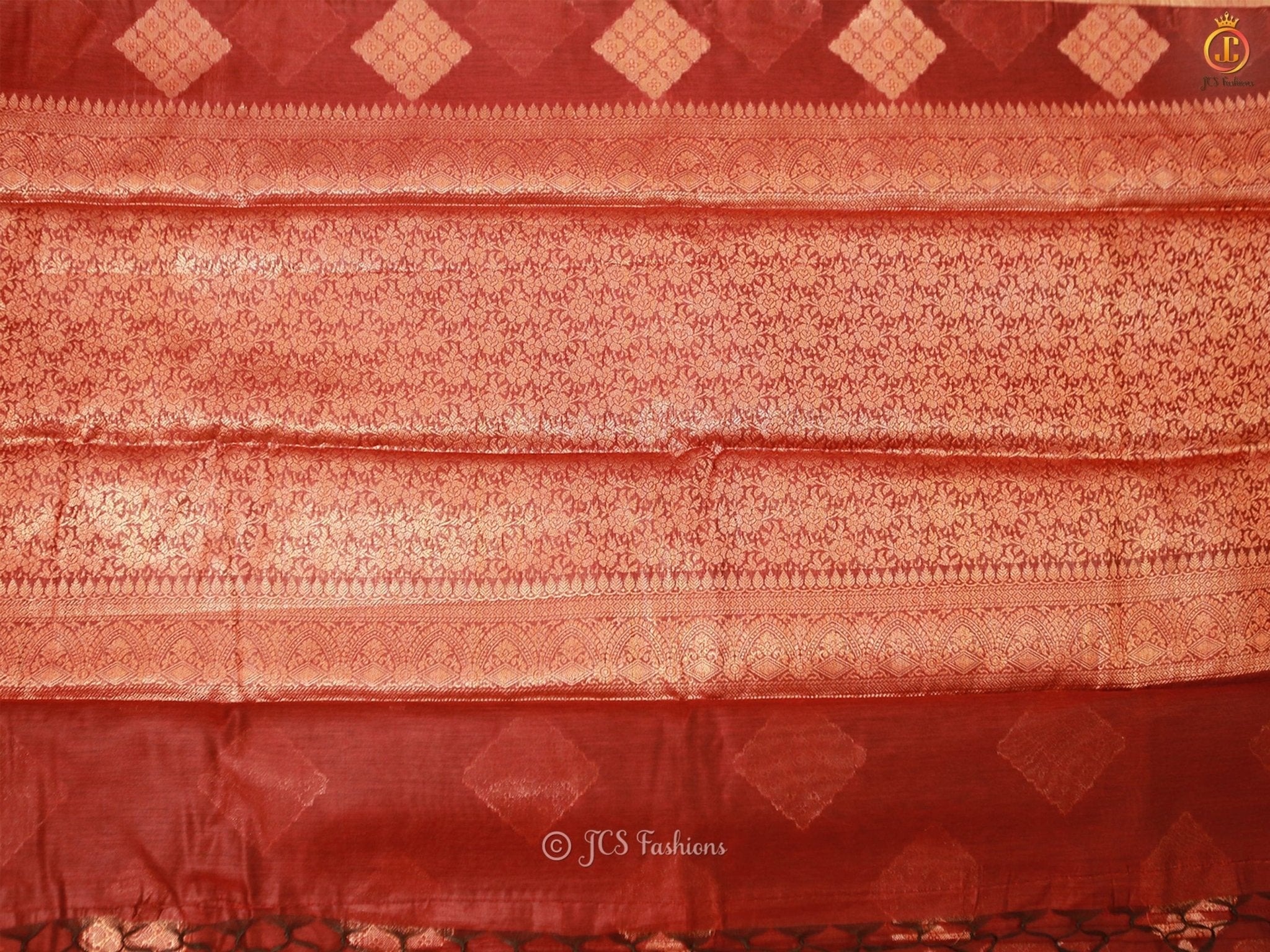 Elegant Soft Silk Cotton Saree With Brocade Blouse SAREE JCS Fashions