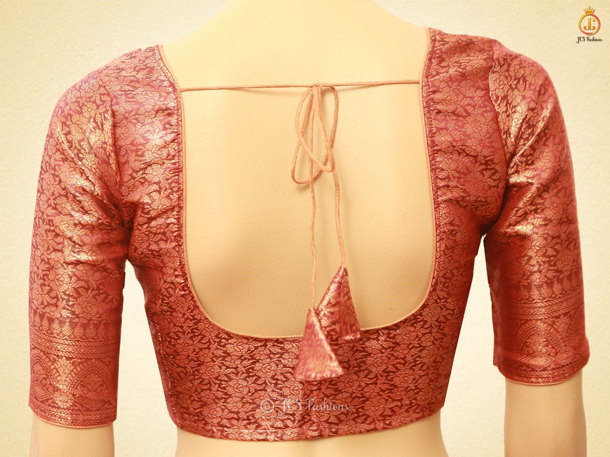 Elegant Soft Silk Cotton Saree With Brocade Blouse SAREE JCS Fashions