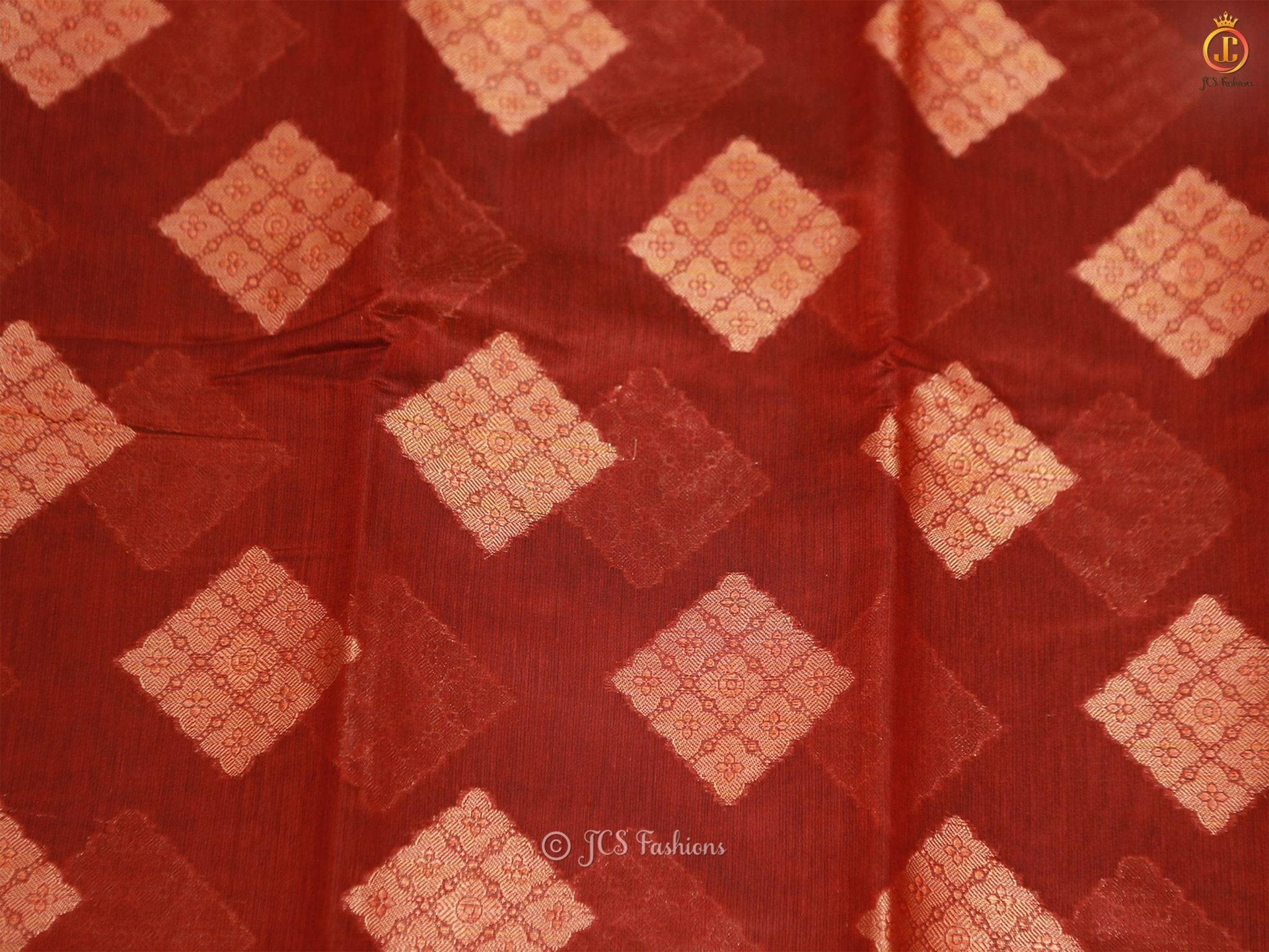 Elegant Soft Silk Cotton Saree With Brocade Blouse SAREE JCS Fashions