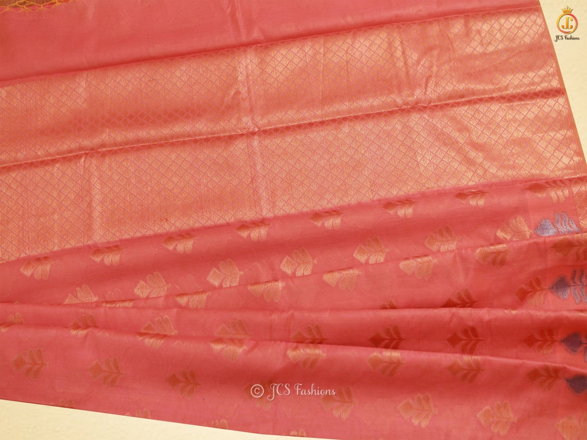 Exquisite Soft Silk Cotton Saree With Brocade Blouse SAREE JCS Fashions