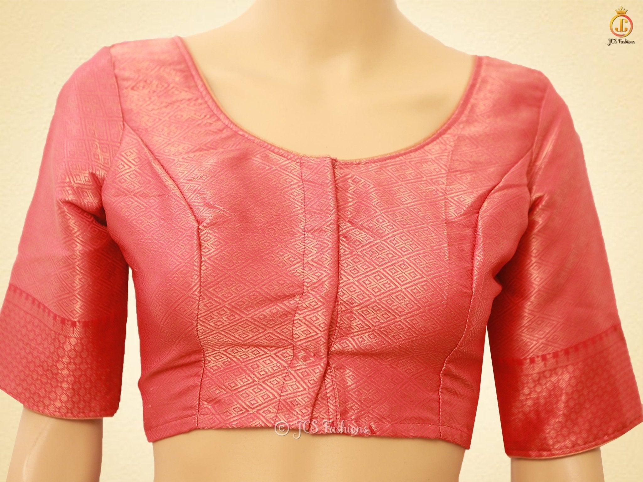 Indian Copper Zari Weaves Soft Silk Saree And Blouse SAREE JCS Fashions