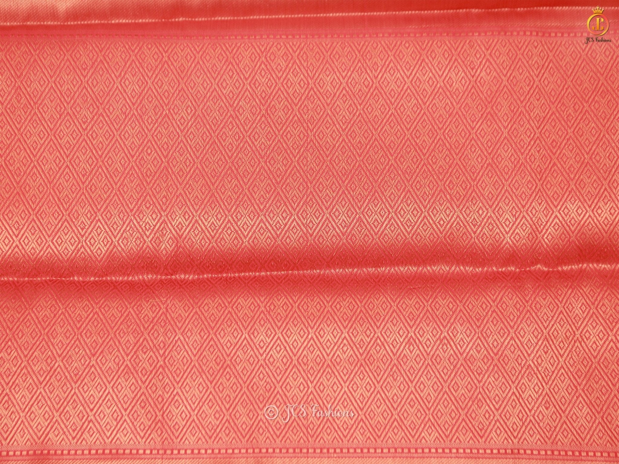 Indian Copper Zari Weaves Soft Silk Saree And Blouse SAREE JCS Fashions